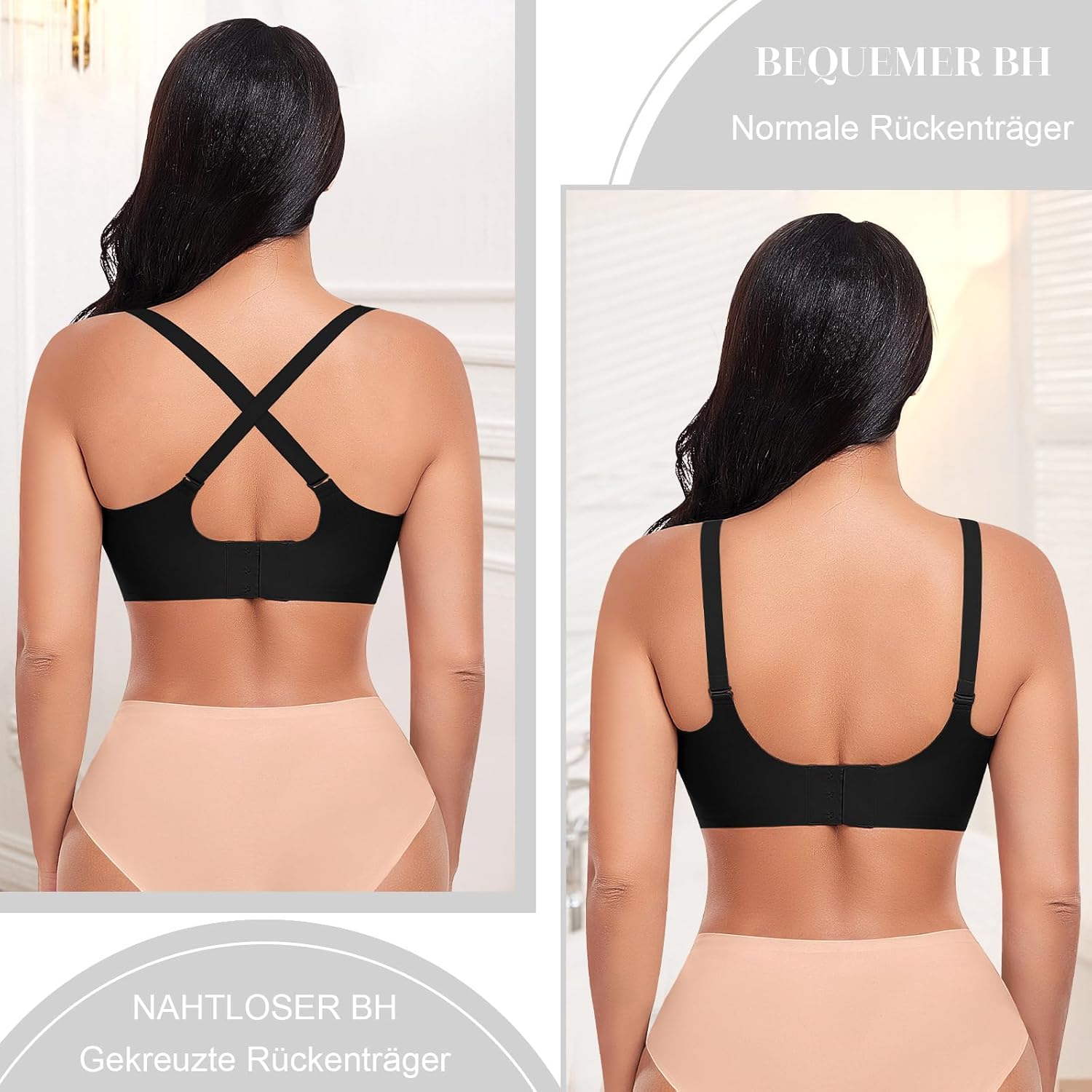 Thumbnail 1 de Ganado Damen BH Ohne Bügel Nahtloser Bralette mit V-Ausschnitt – Komfort und Unterstützung