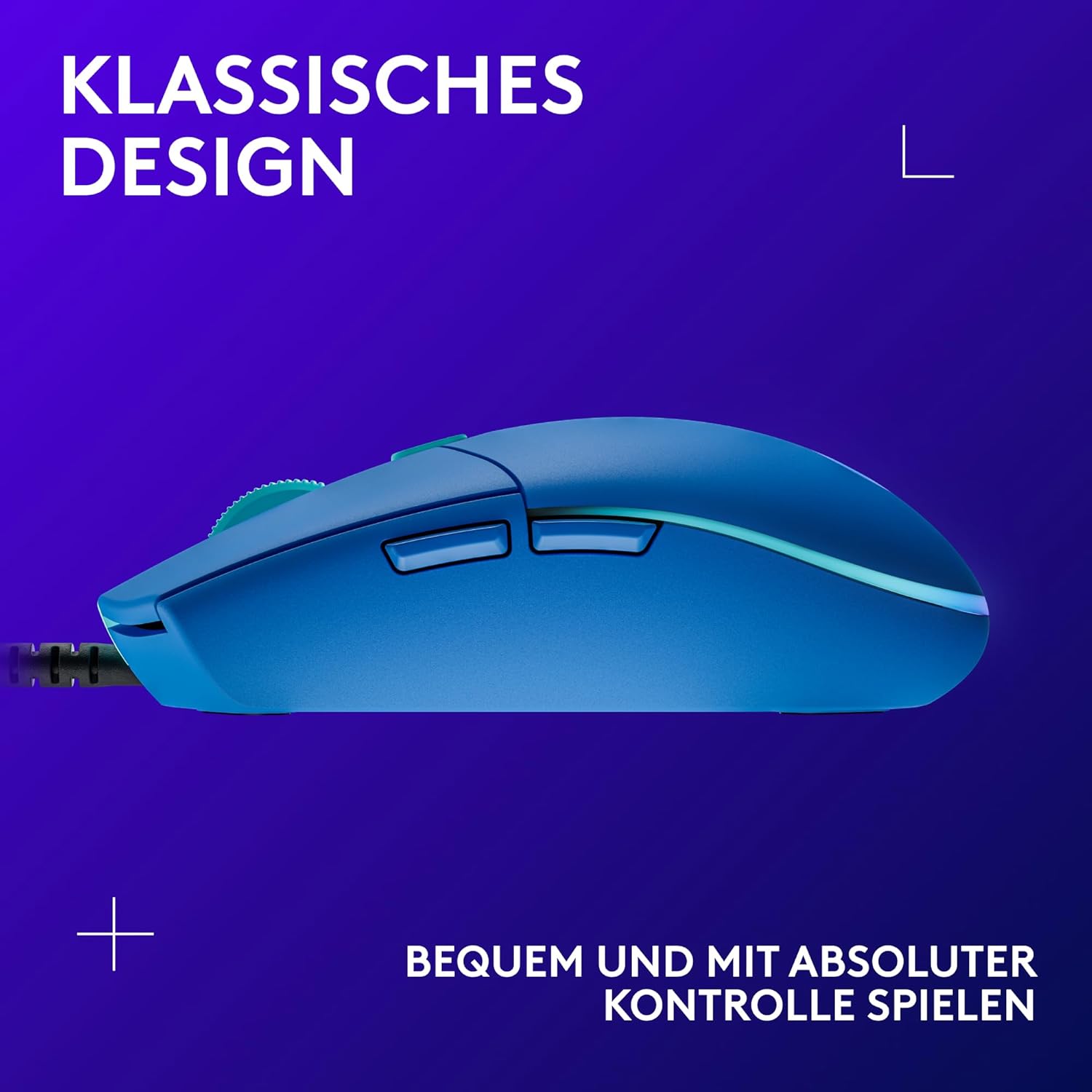 Thumbnail 6 de Logitech G203 Gaming-Maus mit LIGHTSYNC RGB, bis 8.000 DPI und 6 programmierbaren Tasten (blau)