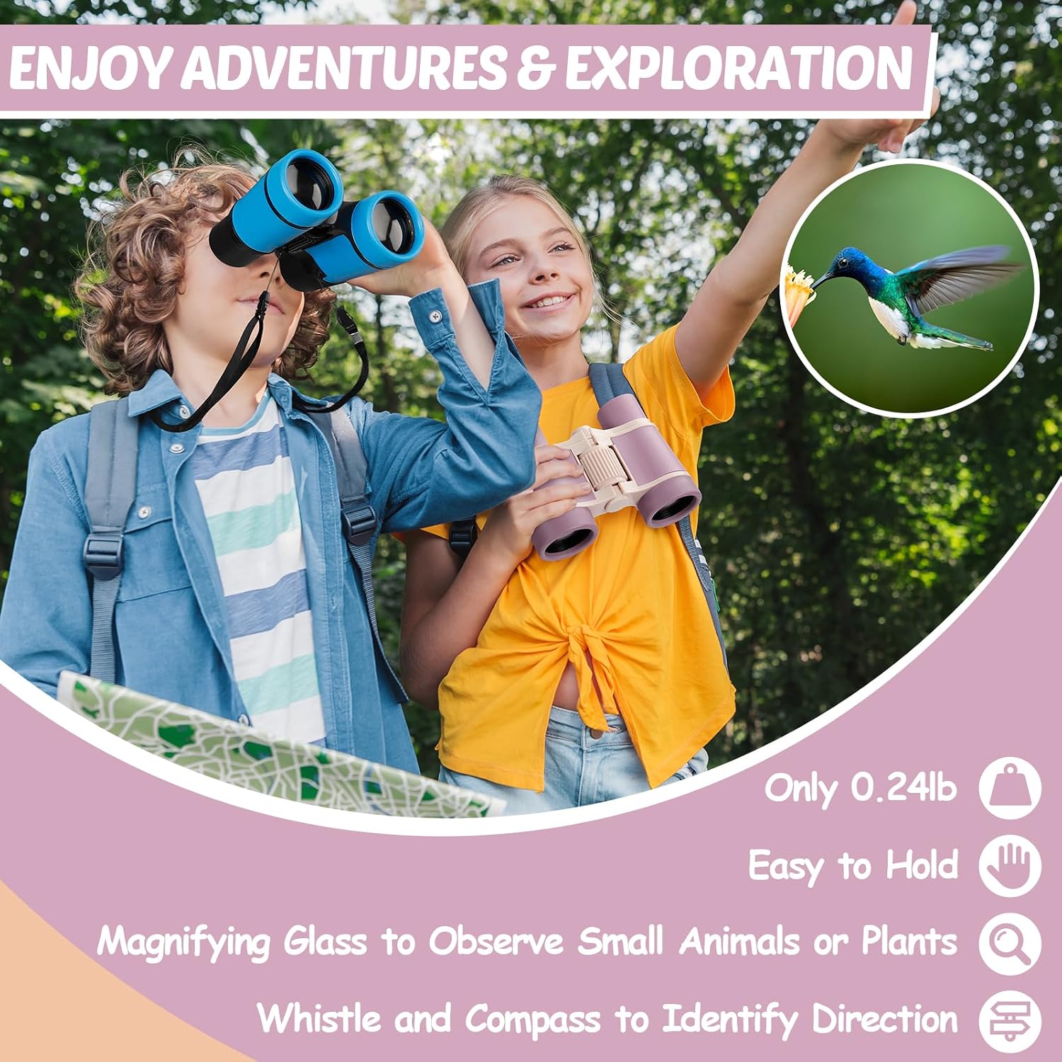 Detalle 2 de Binoculars for Kids pink
