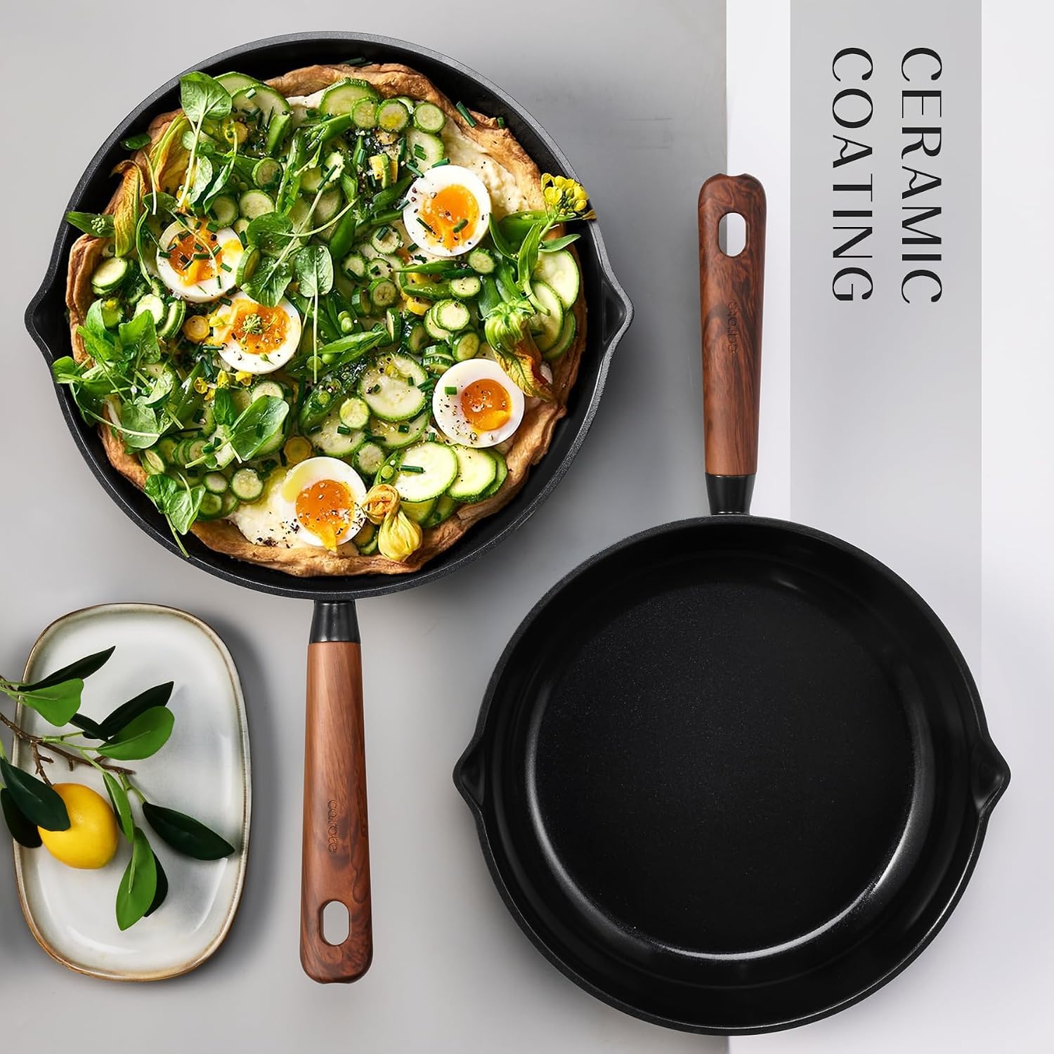 Detalle de CAROTE Ceramic Cookware Set, 21-Piece