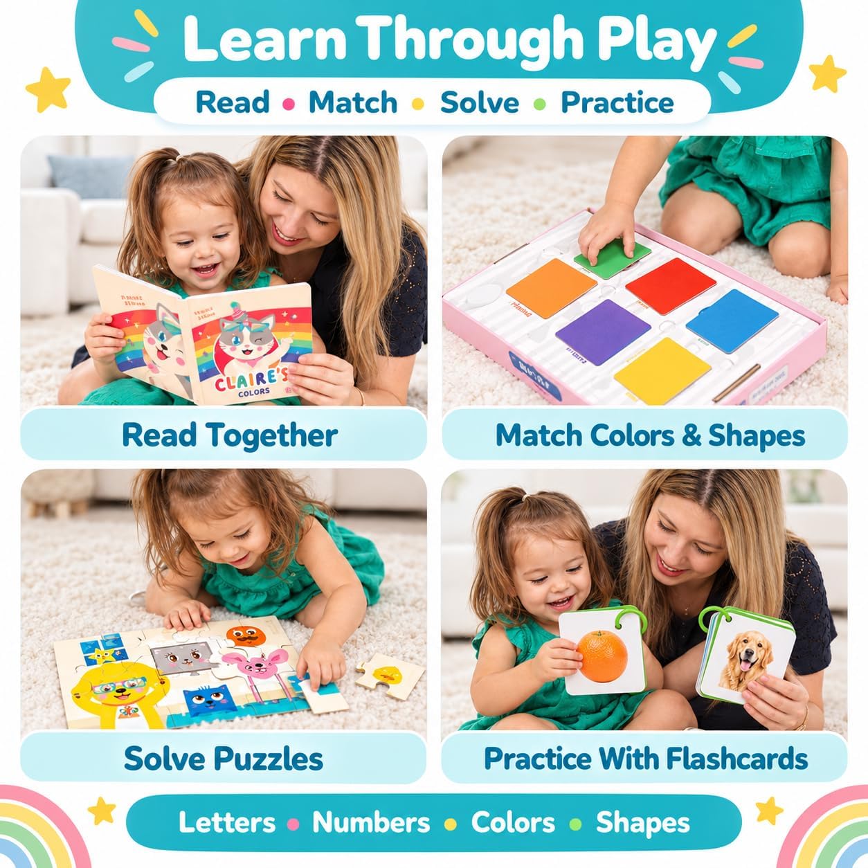 Thumbnail 3 de TOYVENTIVE Smart Toddler Box: books, flash cards, and puzzles for ages 1+ to 3+