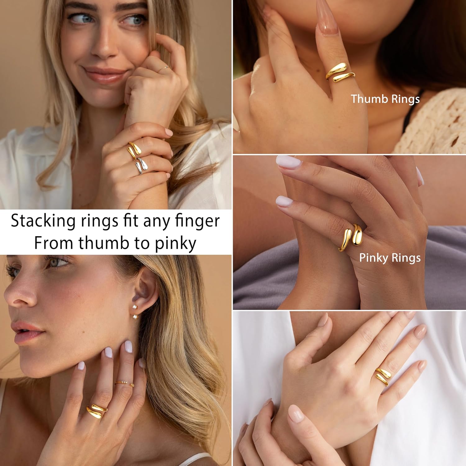 Detalle de Gold-Plated Statement Ring