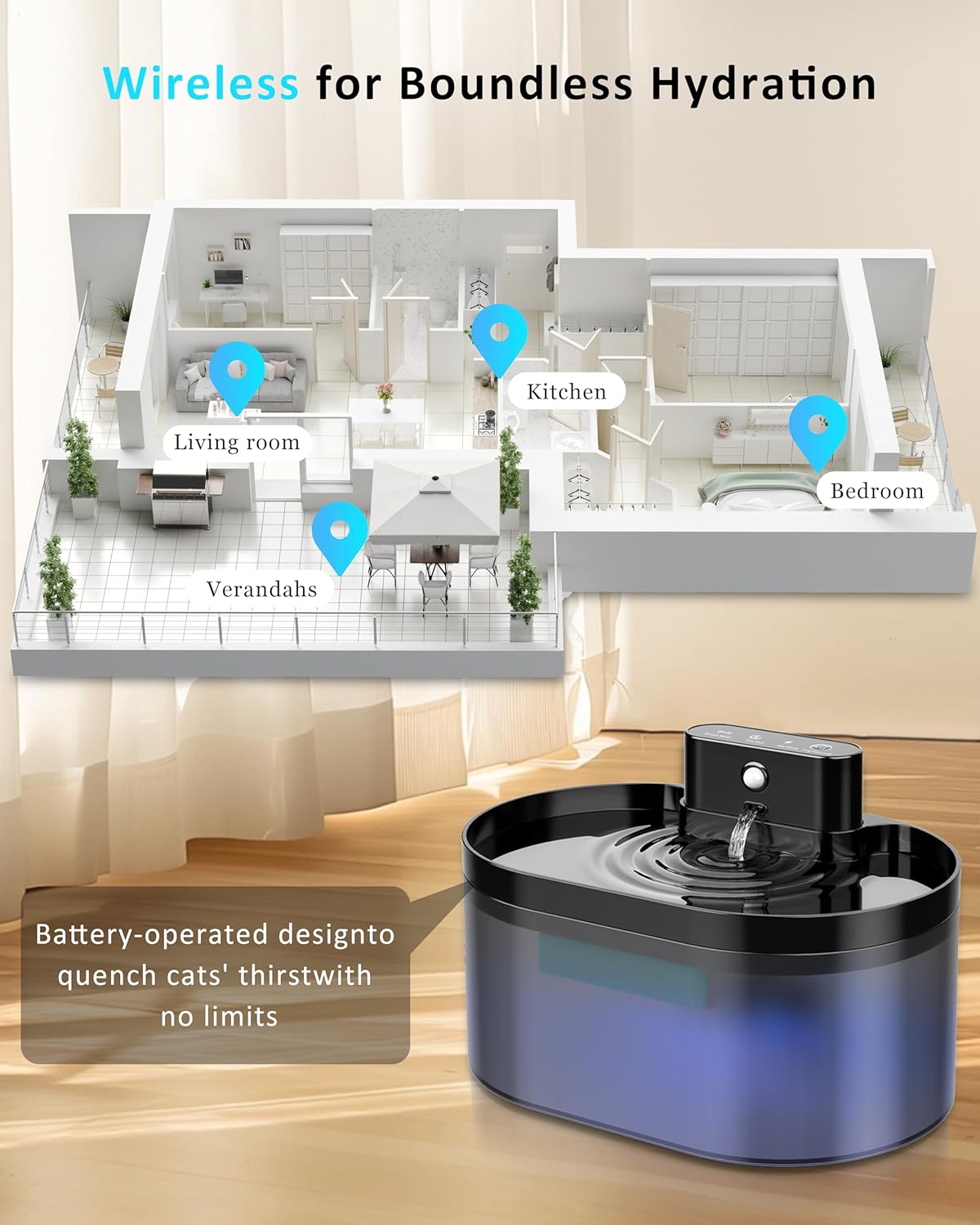 Thumbnail 4 de Kabelloser Katzenbrunnen 2.2L
