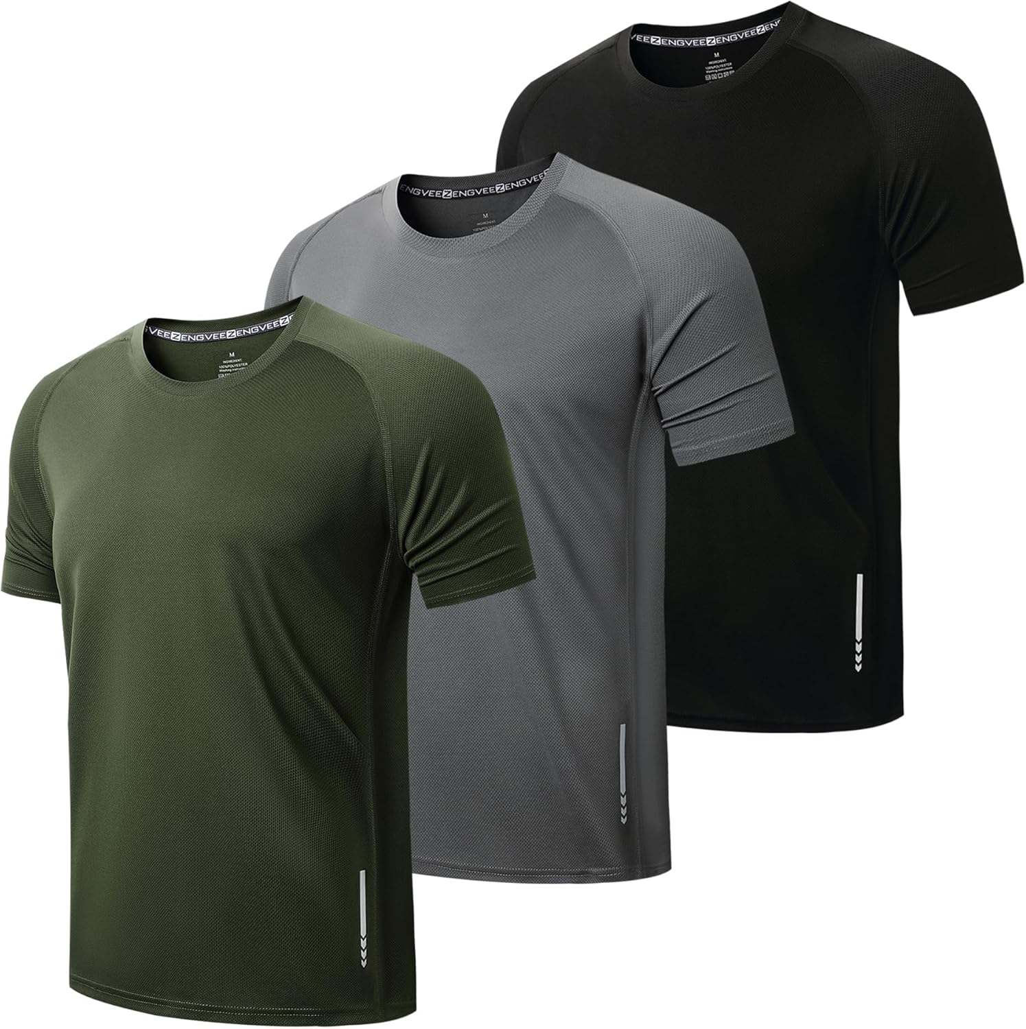 Thumbnail 6 de ZENGVEE 3 Pack Gym Shirts for Men – Quick Dry, Breathable, Moisture-Wicking Sport T-Shirts
