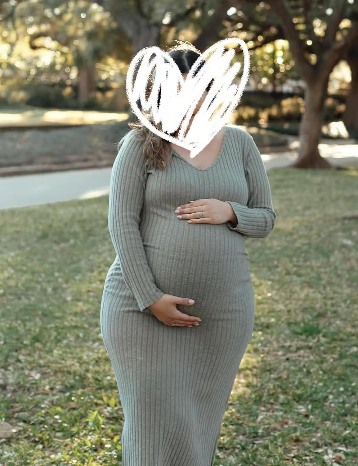 Thumbnail 5 de LAHILO Long Sleeve Maternity Sweater Dress for Fall 🤰