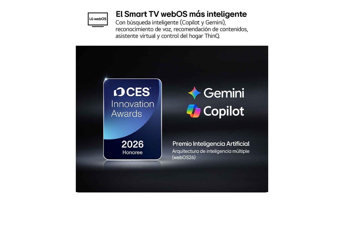 Detalle 2 de LG 75MRGB87B6B: Smart TV Mini RGB AI de 75" (4K, 2026) — lo esencial para cine en casa