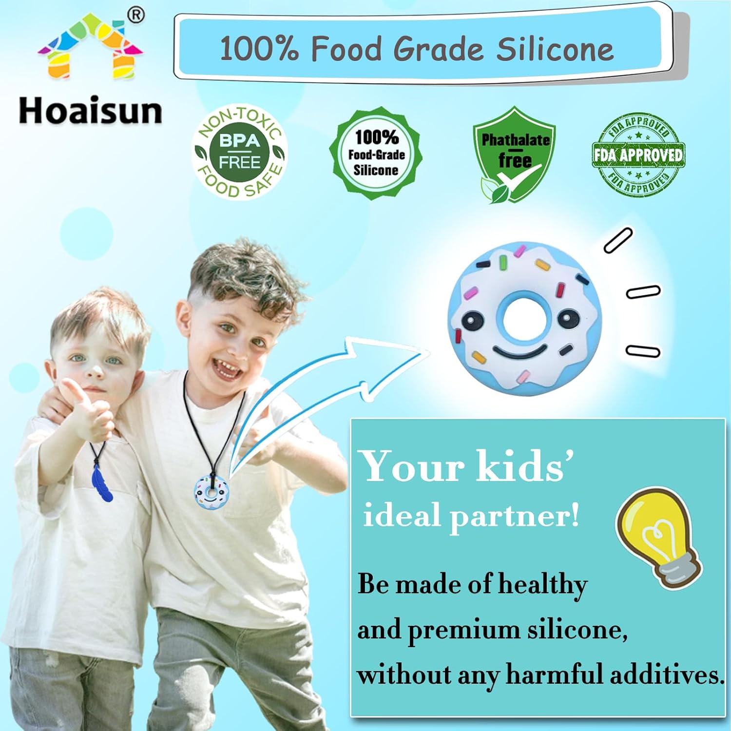 Detalle de Sensory chew necklace set, 6 pack