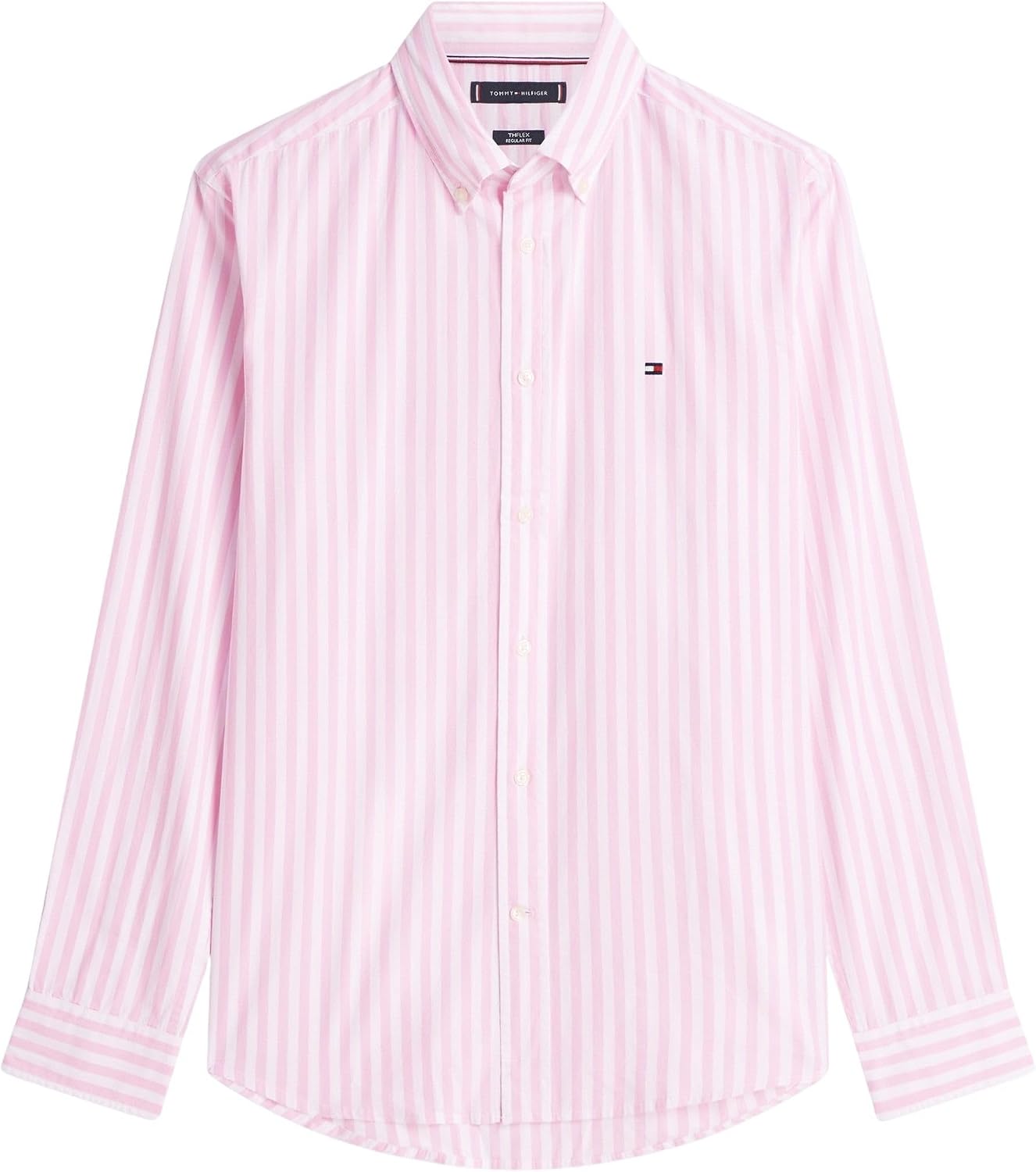 Detalle 2 de Tommy Hilfiger Men's Flex Poplin Classic STP RF Shirt Mw0mw37549 Long-Sleeve
