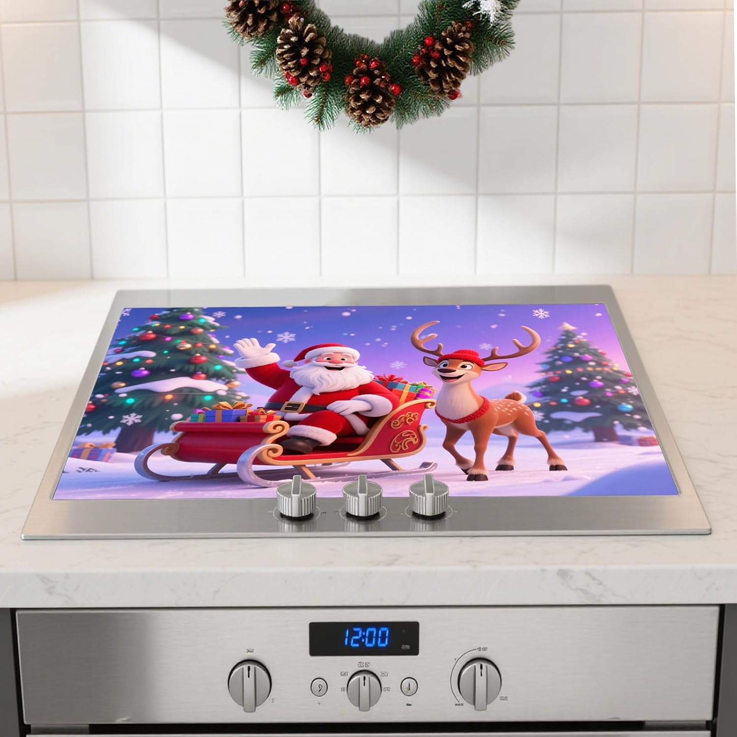 Detalle de Nuxovilar Stove Top Cover Mat, 28.35 × 20.47 Inches, Polyester-Diatom Blend