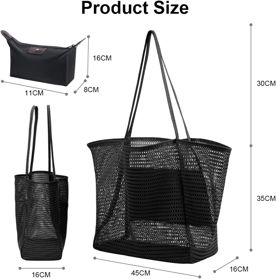Detalle 2 de Flintronic Borsa da spiaggia in rete 45 cm
