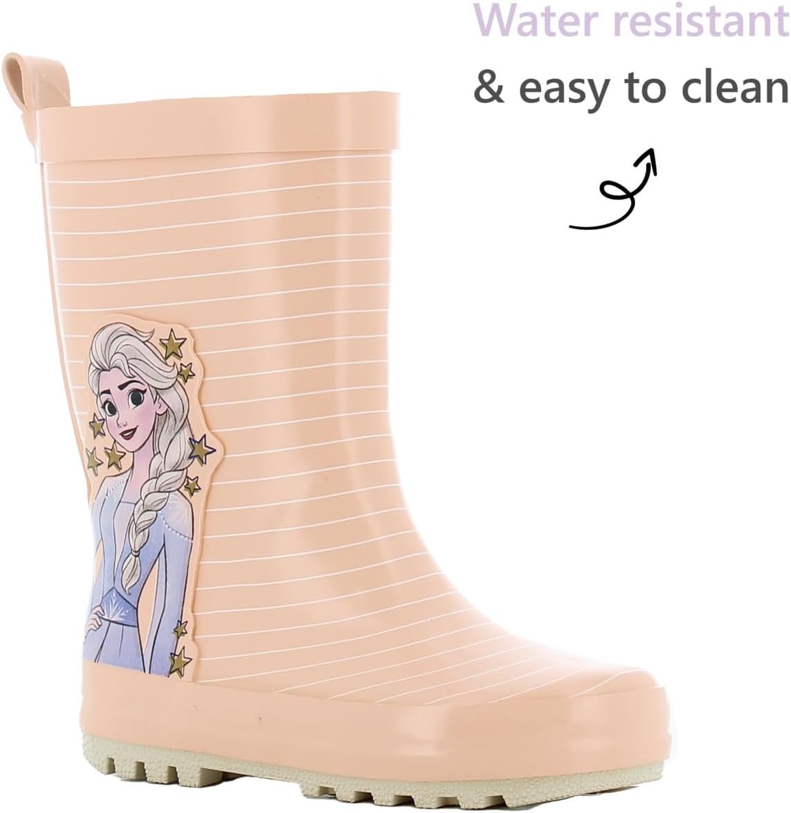 Detalle de Leomil Frozen regenlaarzen voor kinderen met Elsa-design