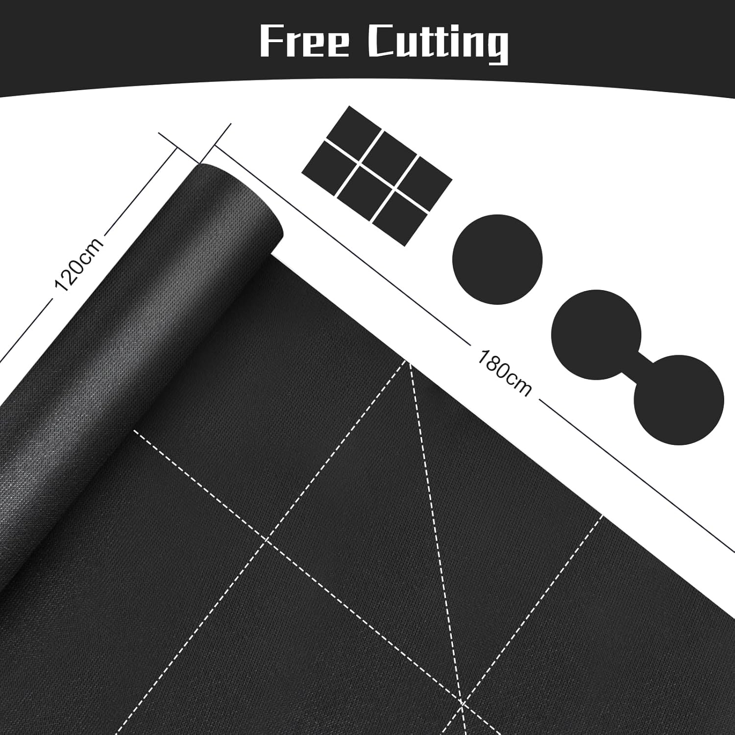 Thumbnail 2 de AiQinu Tappeto Bagagliaio Auto 120 x 180 cm antiscivolo impermeabile in PVC (tappetino universale, tagliabile)