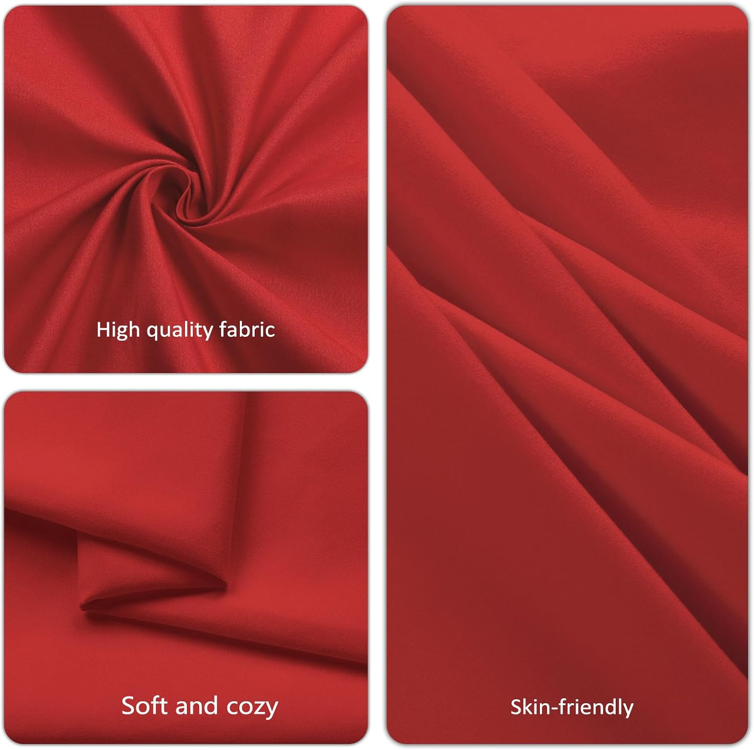 Detalle de pepmily 8-Pack Red Rectangle Tablecloths (60x126 Inch) for 8-Foot Tables