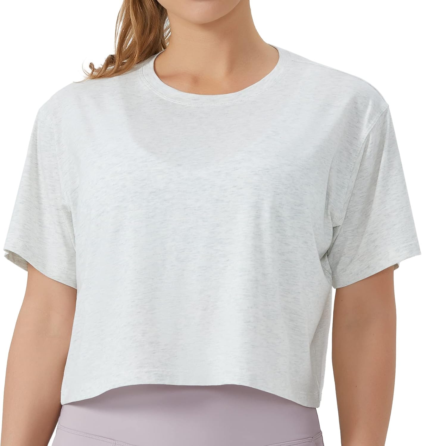 Thumbnail 6 de THE GYM PEOPLE Maglia Palestra Donna crop top a maniche corte in cotone (vestibilità ampia)