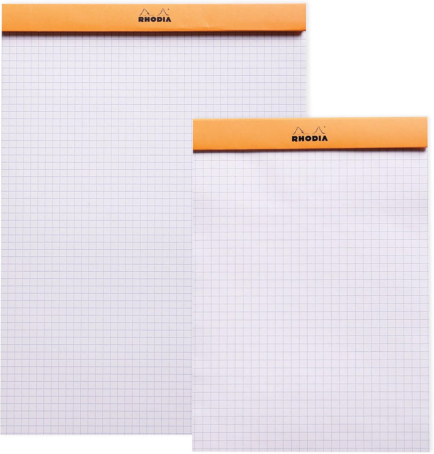 Detalle de RHODIA 16800Amzc Lot de 4 Bloc-Notes Agrafés Orange – 2 formats, papier Clairfontaine 80 g/m²