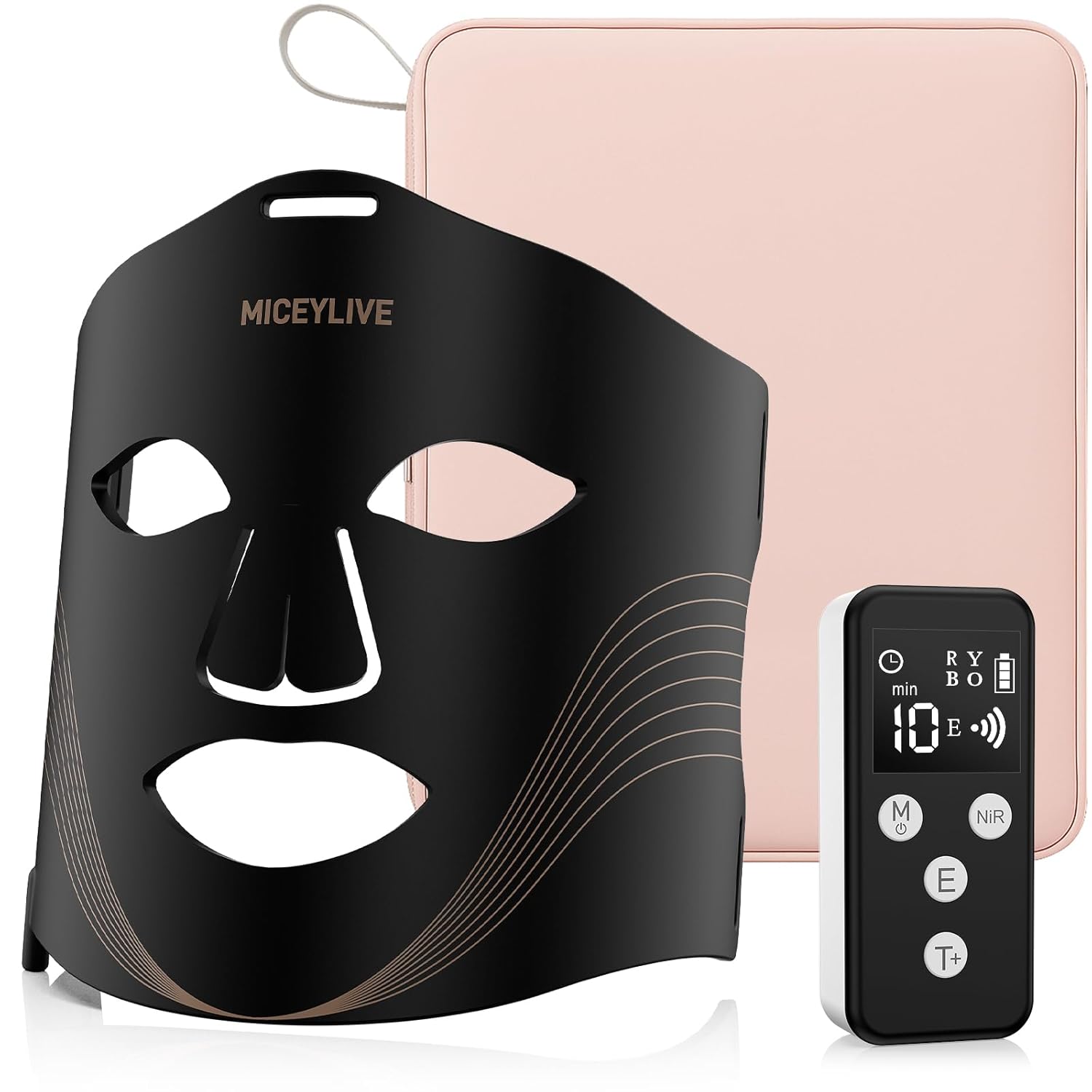 Detalle de Led Maske Gesicht – Rotlichtmaske mit 3 Modus für Hautpflege zu Hause