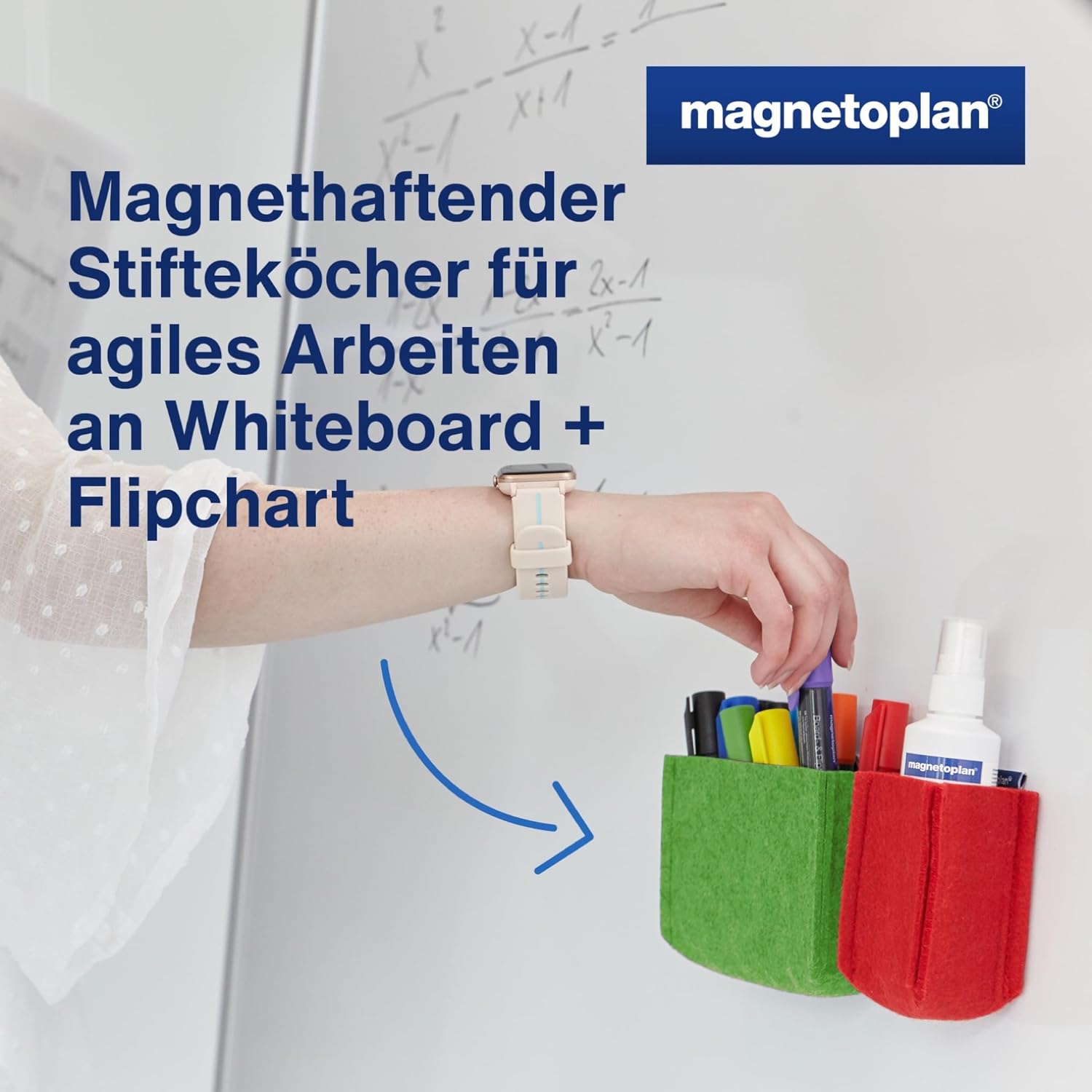 Thumbnail 1 de magnetoplan magnetoTray ecoAware Gr�n – magnetischer Schreibtisch-Organizer aus 100% recyceltem PET-Filz