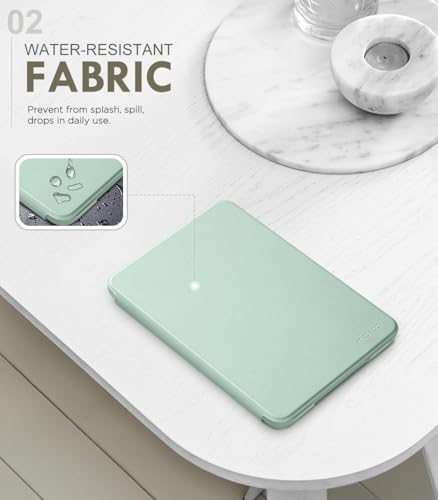 Detalle de MoKo Custodia per Kindle Basic 11ª Gen 6" Verde Matcha – Protezione leggera, risveglio automatico e accesso rapido