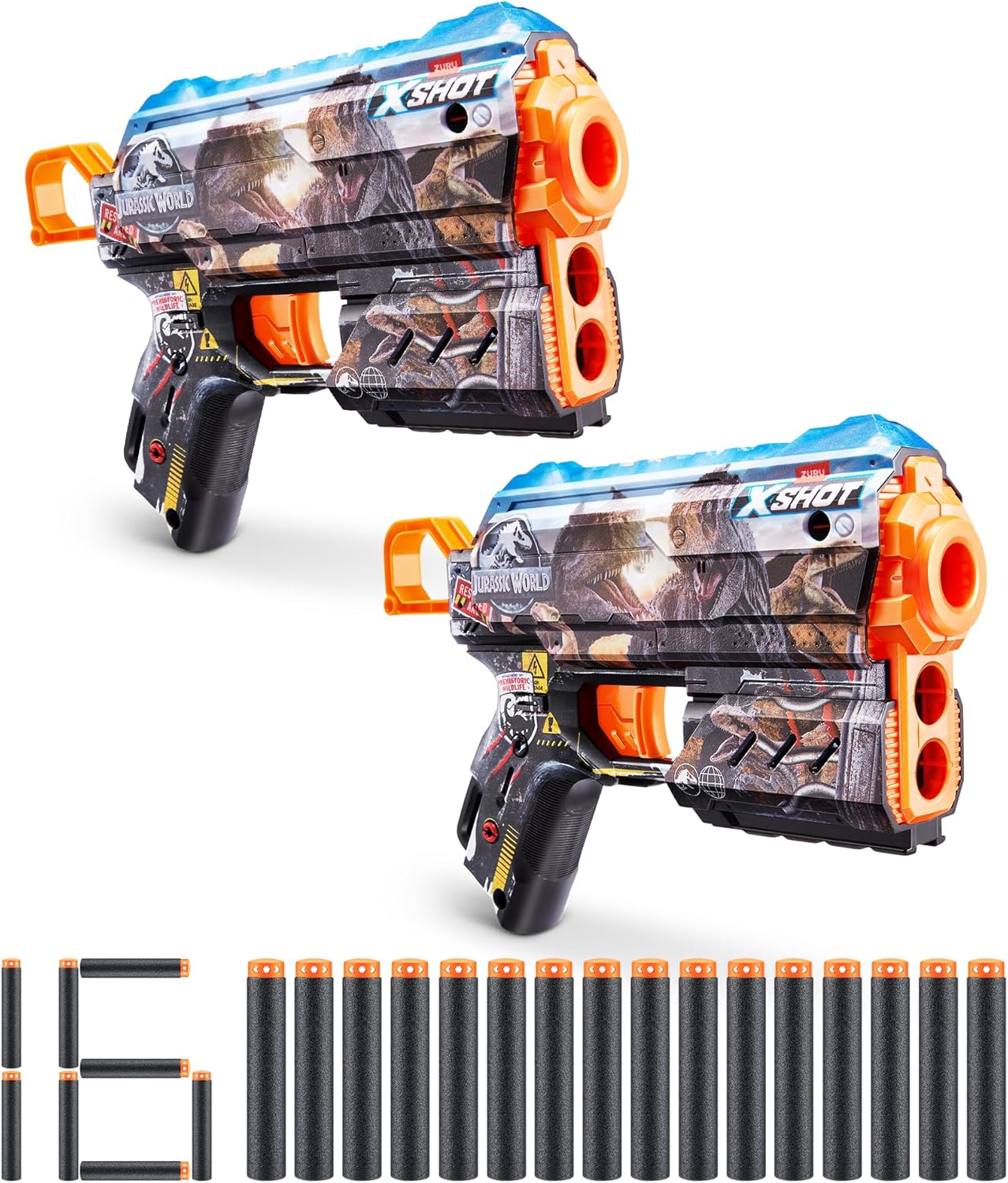 XSHOT SKINS Flux Jurassic World Dart Blaster (8 Darts) von ZURU