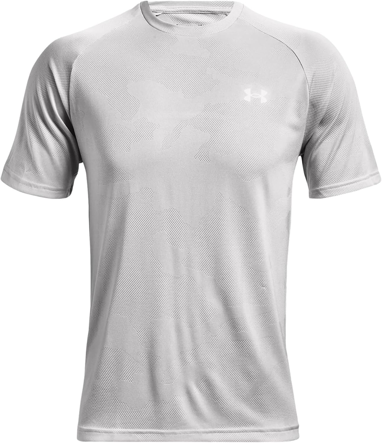 Detalle 1 de Under Armour UA Tech 2.0 SS Tee para hombre (Steel Light Heather) – camiseta deportiva transpirable