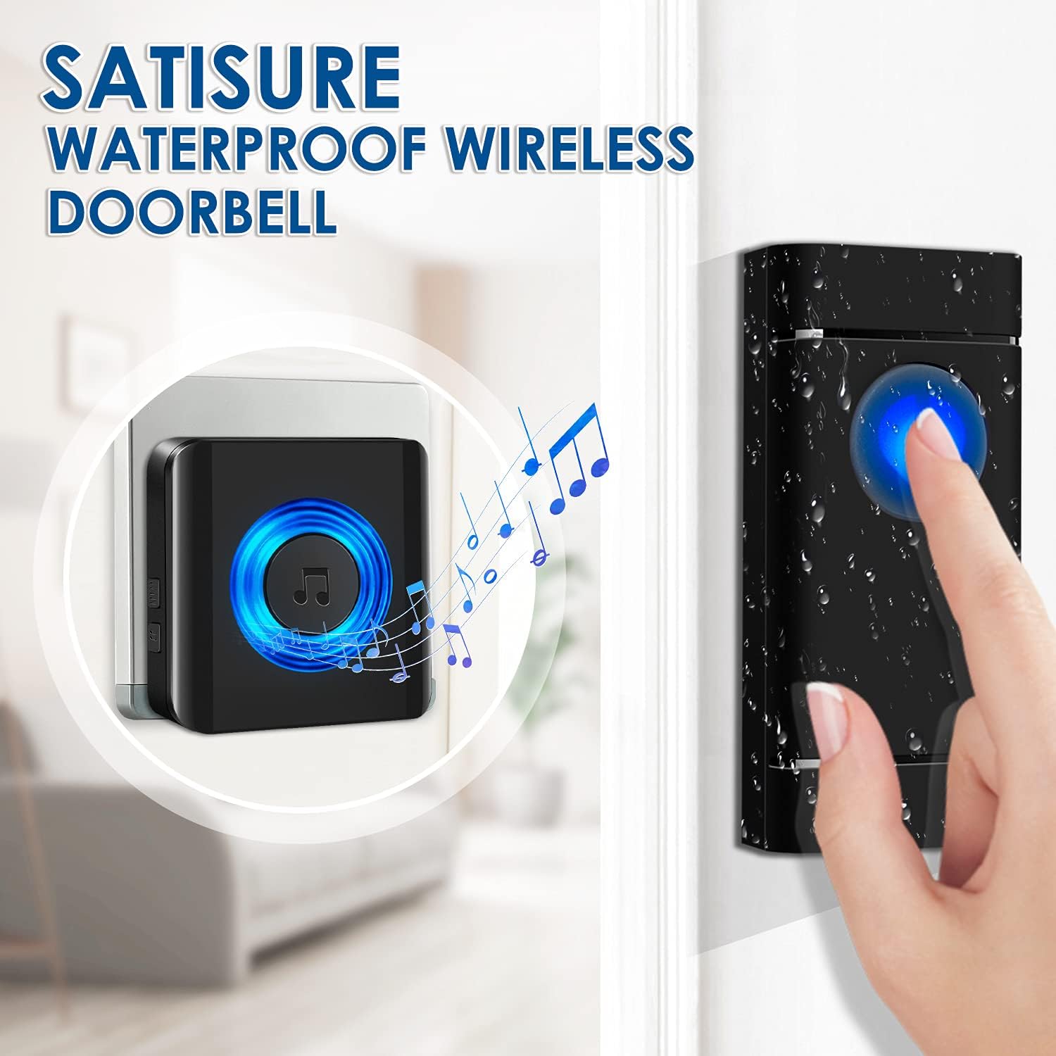 Detalle de Campanello senza fili Satisure 400 m 58 melodie IP55