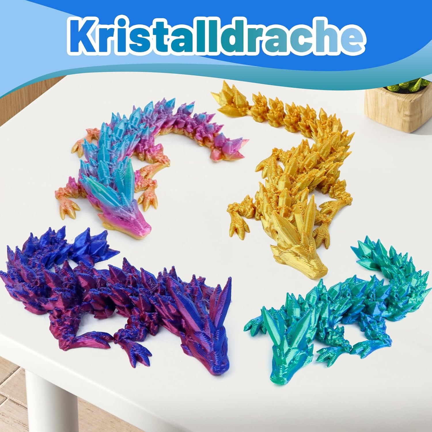 Thumbnail 6 de Flavery 3D Drache im Ei – flexibles Kristalldrache-Innenleben, Ostereier-Fidget-Spielzeug (4er Dracheneier)