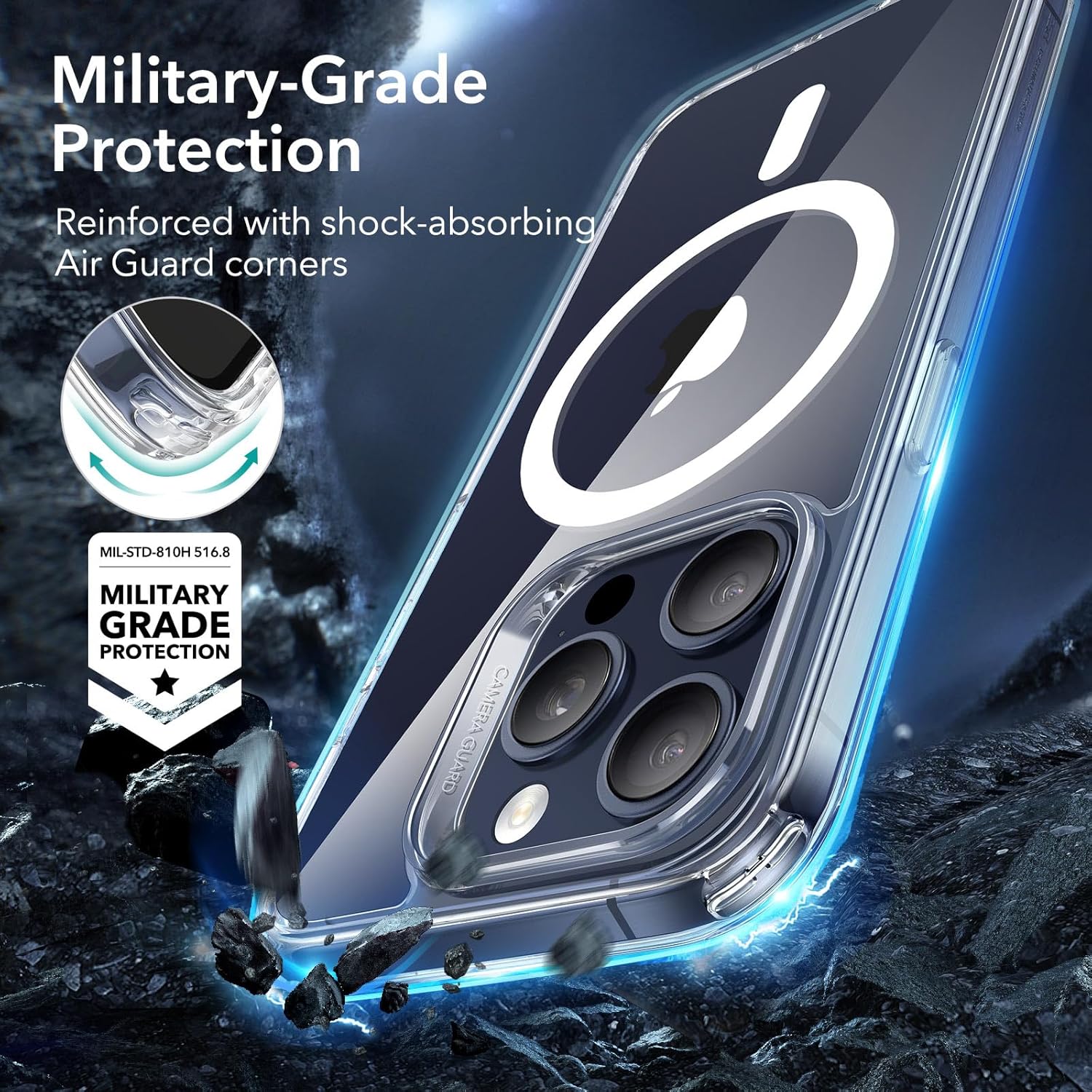 Thumbnail 4 de ESR iPhone 15 Pro Clear MagSafe Case
