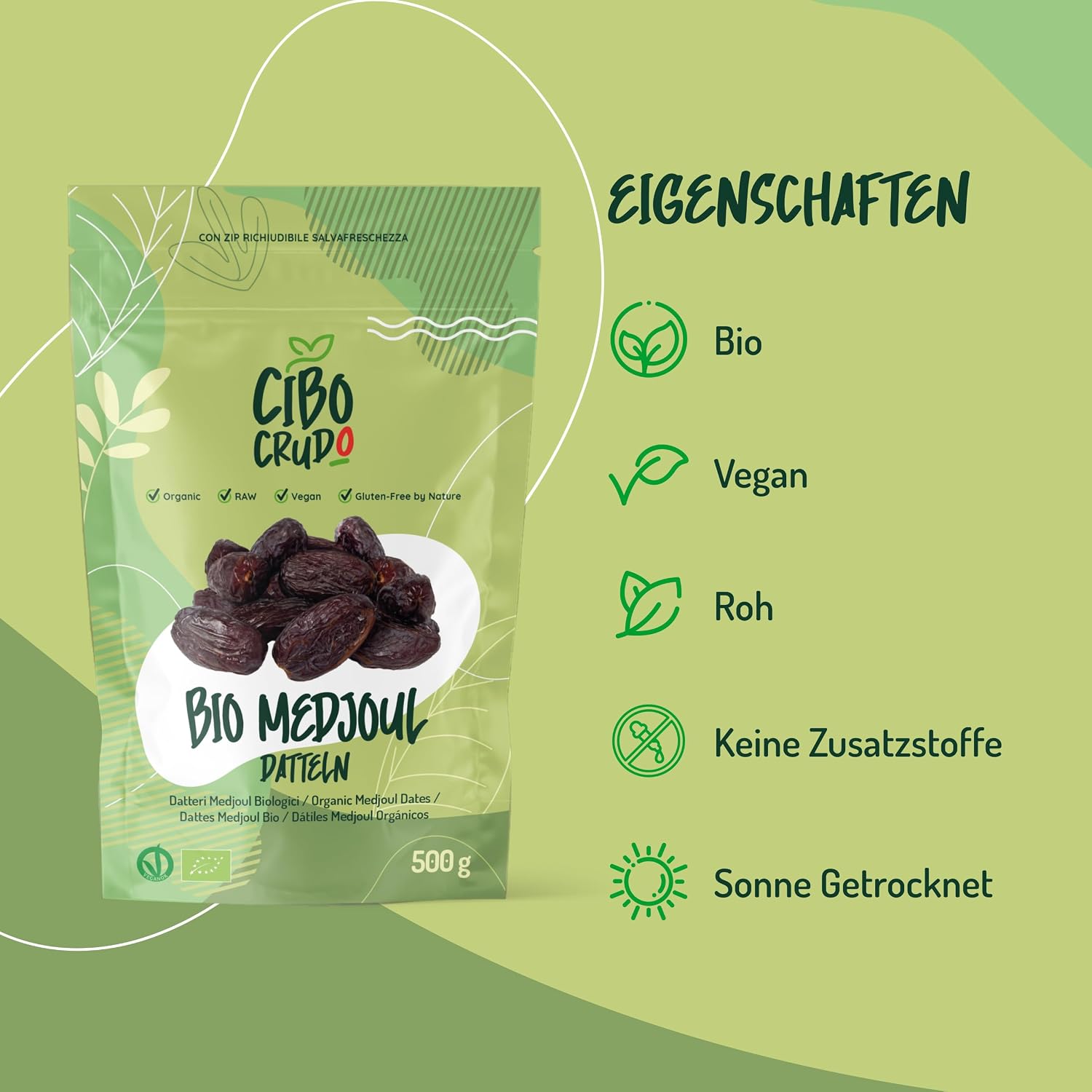 Thumbnail 2 de Medjool Datteln Bio Jumbo 500 g – Premium Qualität, Stein in der Frucht