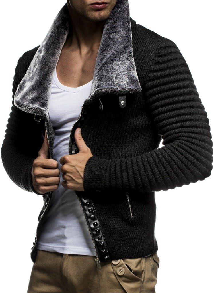 Thumbnail 1 de Leif Nelson Giacca Uomo in Maglia Cardigan Collo a Scialle LN-5065