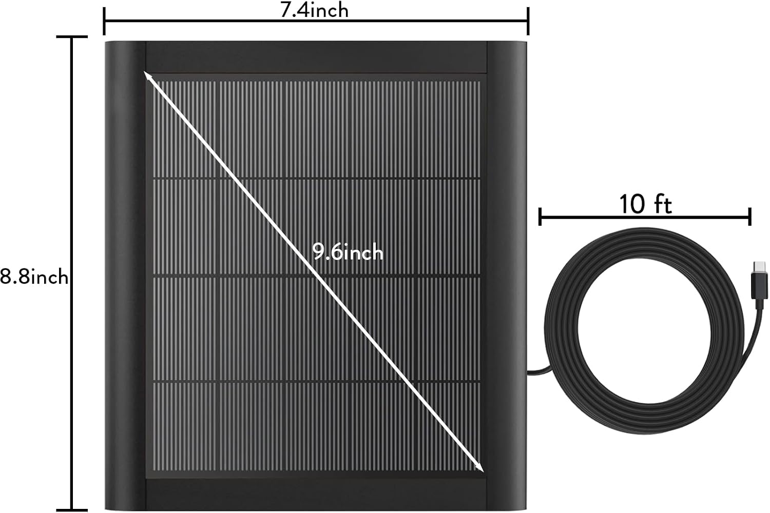 Detalle 2 de 8W Solar Charger for Ring Camera ⚡