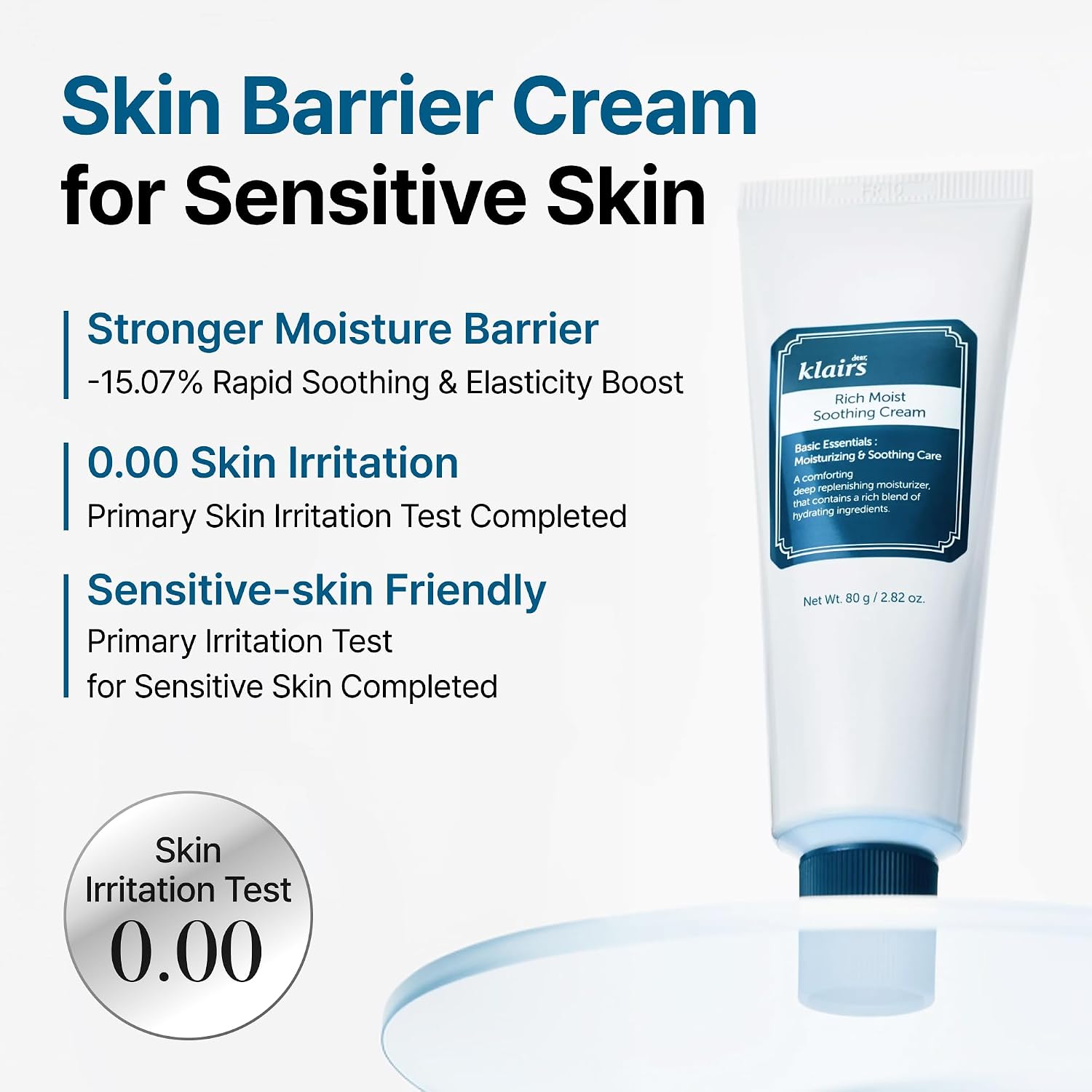 Detalle 2 de DearKlairs Rich Moist Cream 80ml for sensitive skin