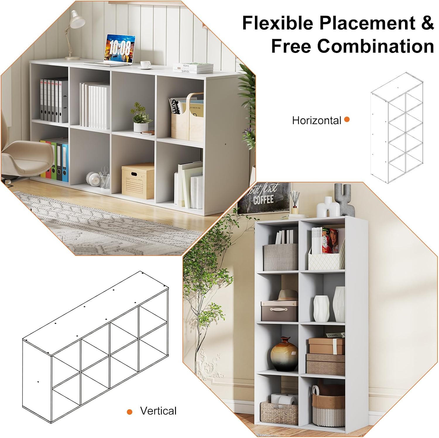 Detalle 2 de Sweetcrispy Cube Bookcase, White