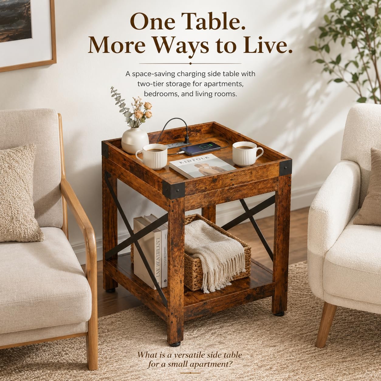 Thumbnail 5 de ZEXVIDA Side Table 17.7-Inch