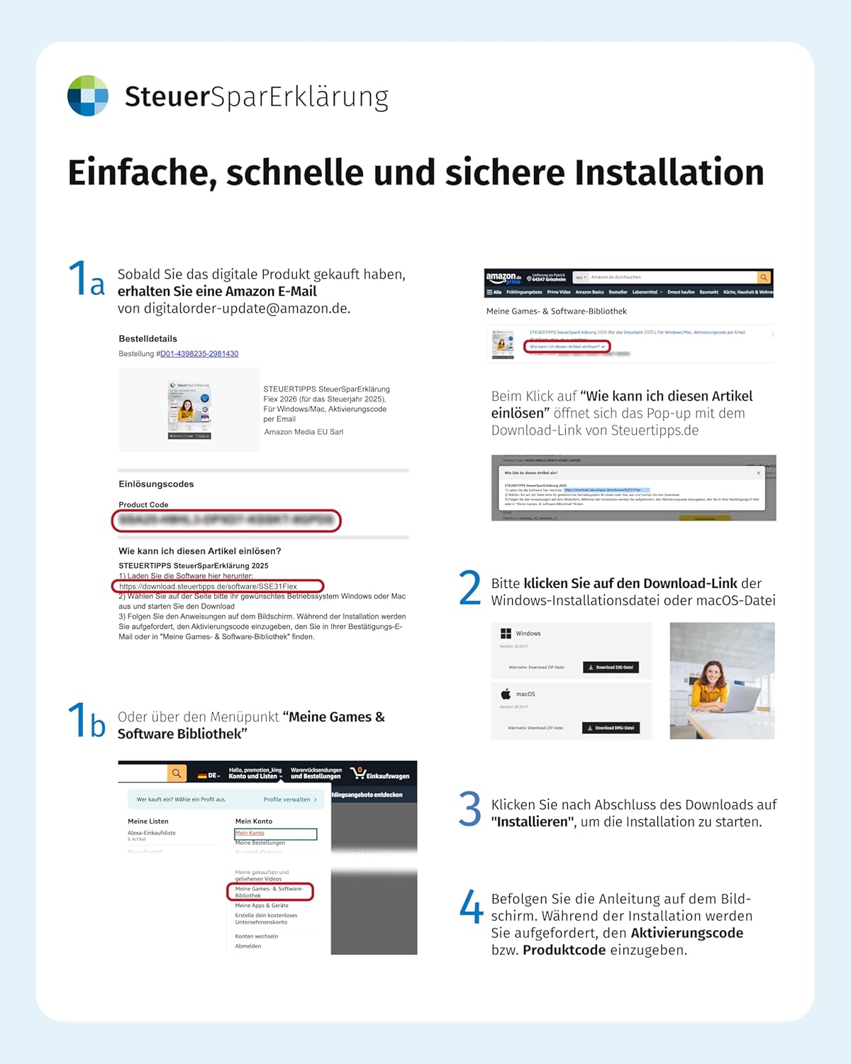 Detalle 2 de SteuerSparErklärung Flex 2026 Steuersoftware 🧾