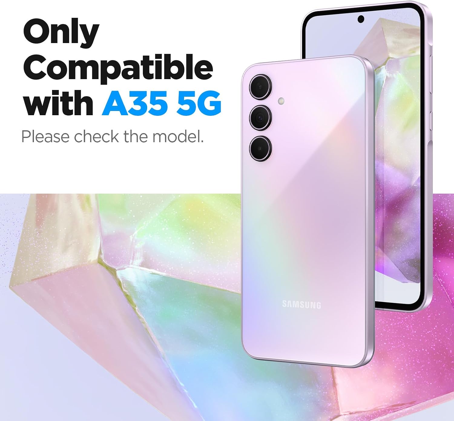 Detalle de Spigen AlignMaster Vetro Temperato per Samsung Galaxy A35 5G (2 pezzi) con cornice di allineamento