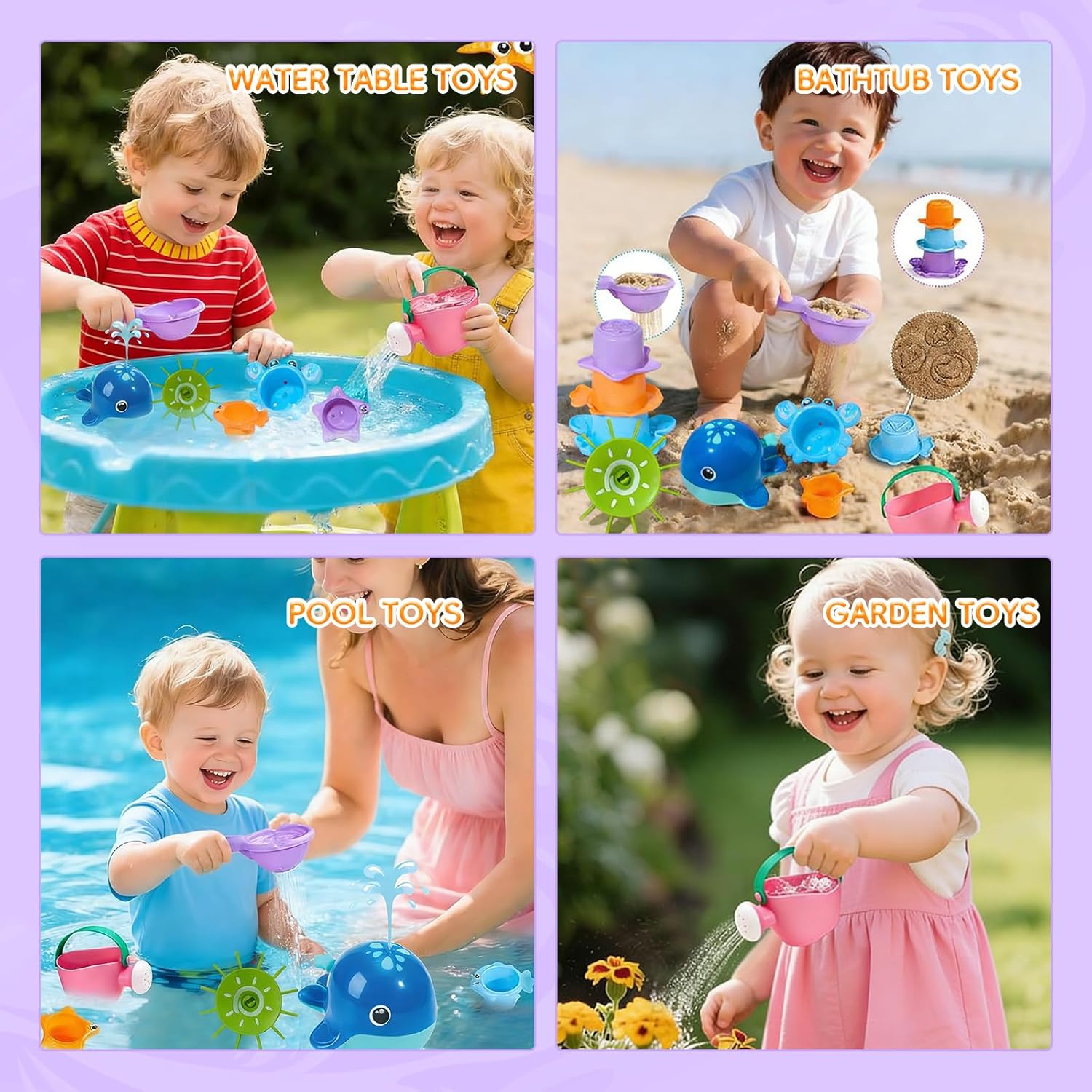 Thumbnail 6 de Bath Toys for 1–4 Year Olds: All-in-One 7-Piece Bath Set for Spout-Splash Fun