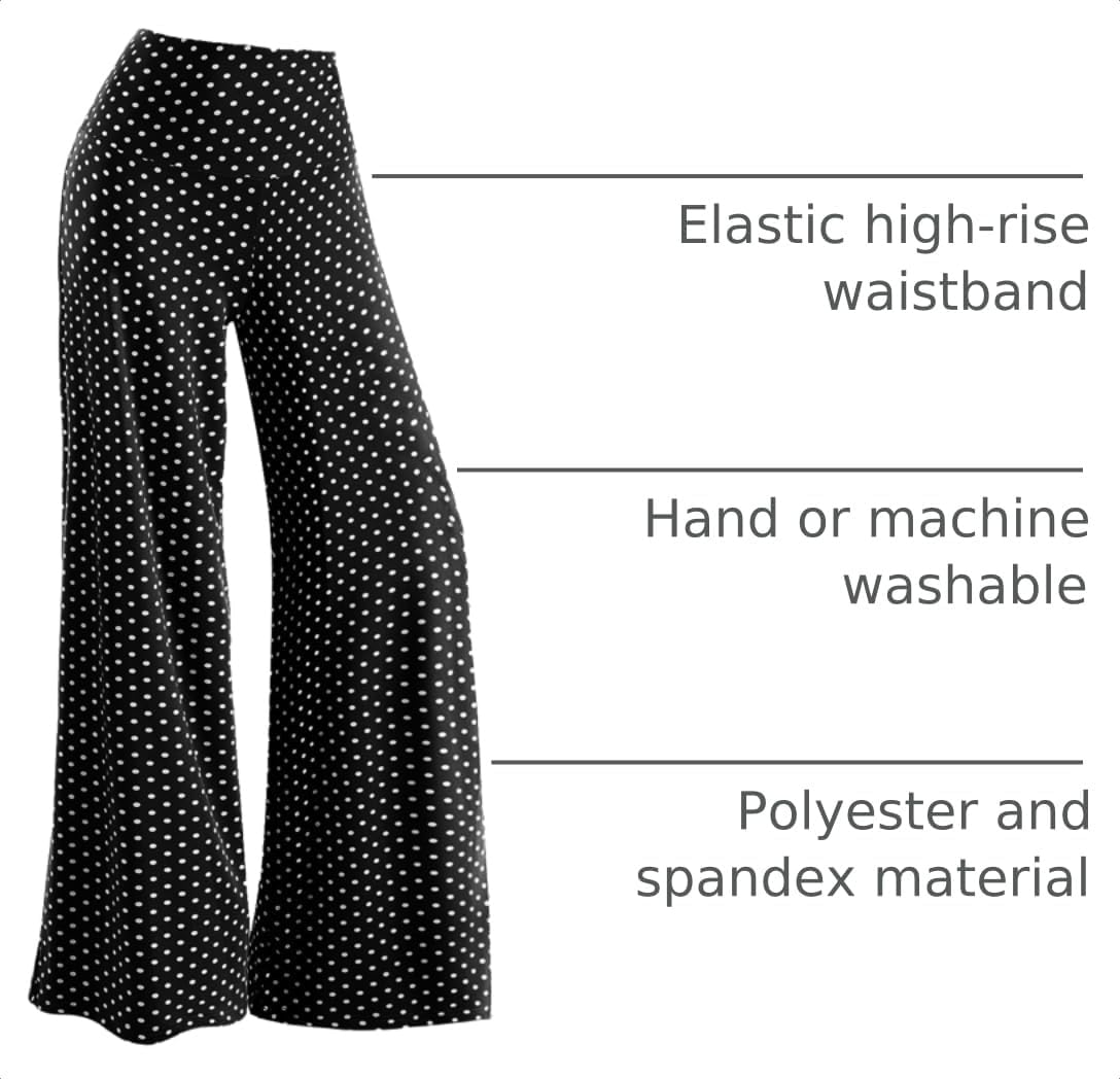 Detalle de Arolina Palazzo Pants for Women: Wide Leg, High-W waist, Casual Yet Chic