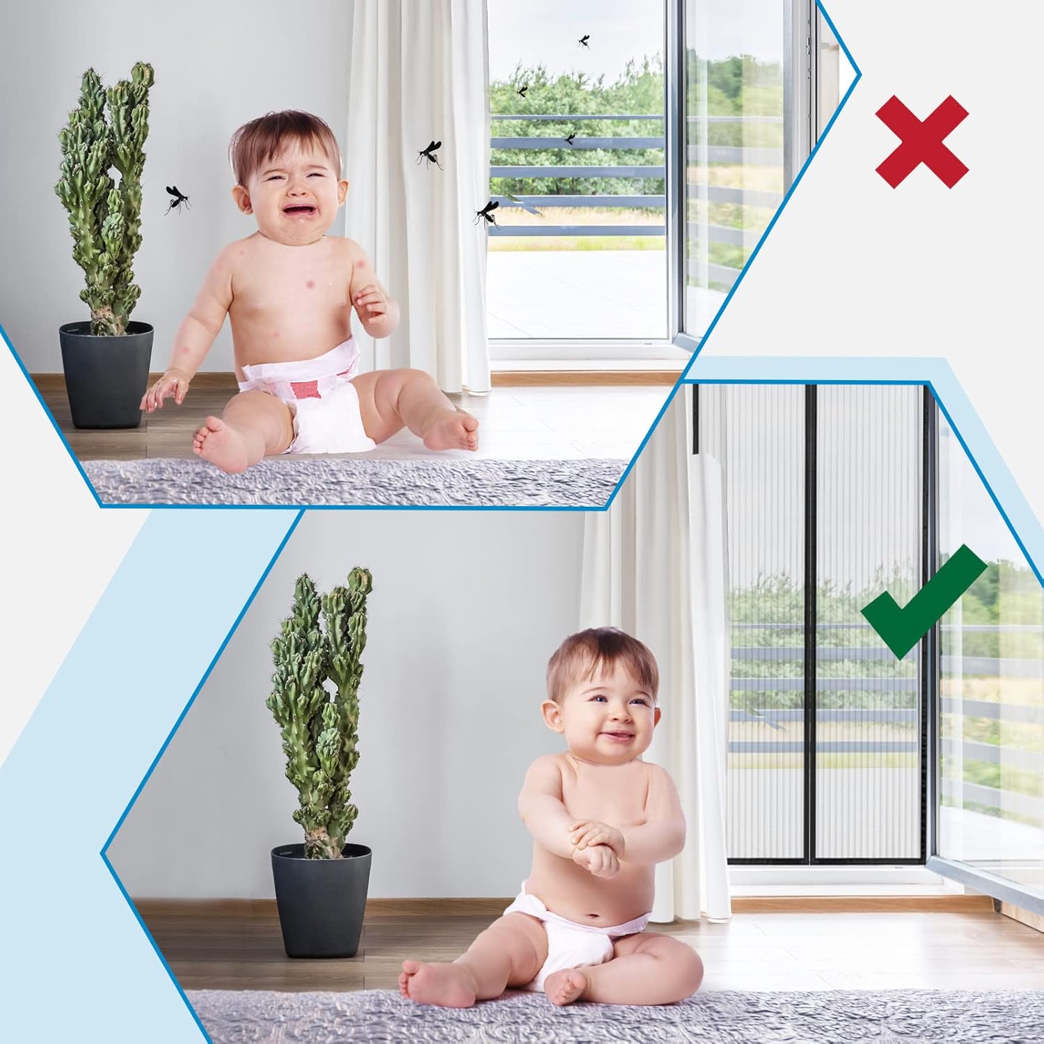 Thumbnail 5 de Zanzariera Porta Finestra 80x185, SHA2WEN Zanzariera Magnetica Nero – protezione semplice e pratica per estati tranquille