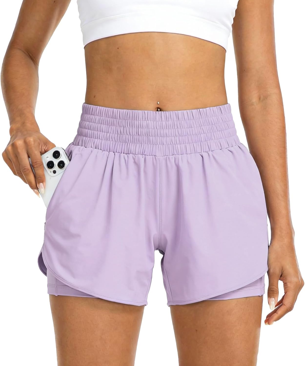 Thumbnail 6 de Gozina Women’s 2-in-1 Running Shorts with Phone Pocket