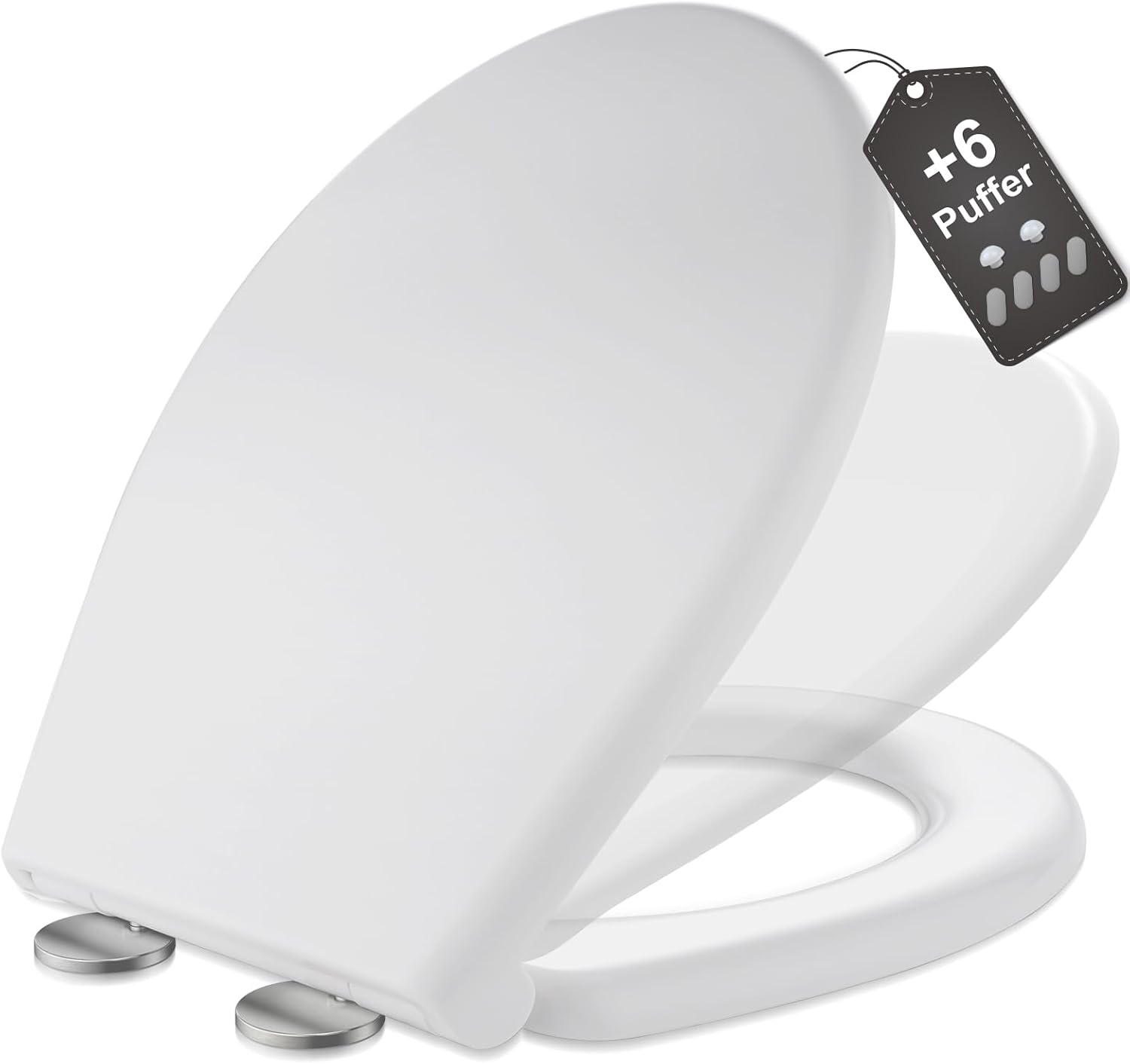 Thumbnail 6 de MEEJEE Ovale Abattant WC avec Frein de Chute – Lunette de Toilette Blanc, Clipsable, Soft Close, Démontable et Facile à Installer
