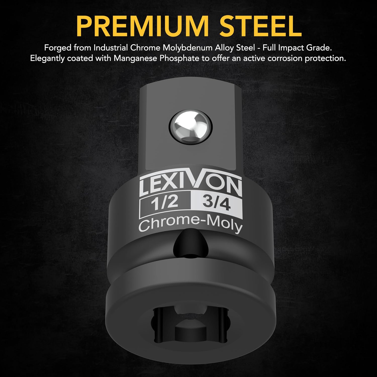 Detalle de LEXIVON LX-401 adattatore riduttore per bussola ad impatto (da 3/4" a 1/2")