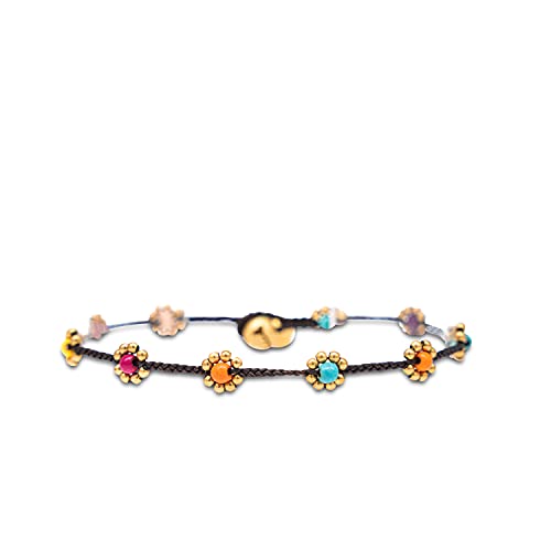 Detalle de Made by Nami Fußkettchen – Boho Ethno bunt Fußkette, Goa-Orientalisch, handgemacht