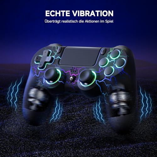 Thumbnail 6 de ECHTPower Manette P-S-4 avec Joystick Hall - sans fil, RGB, vibration et Turbo
