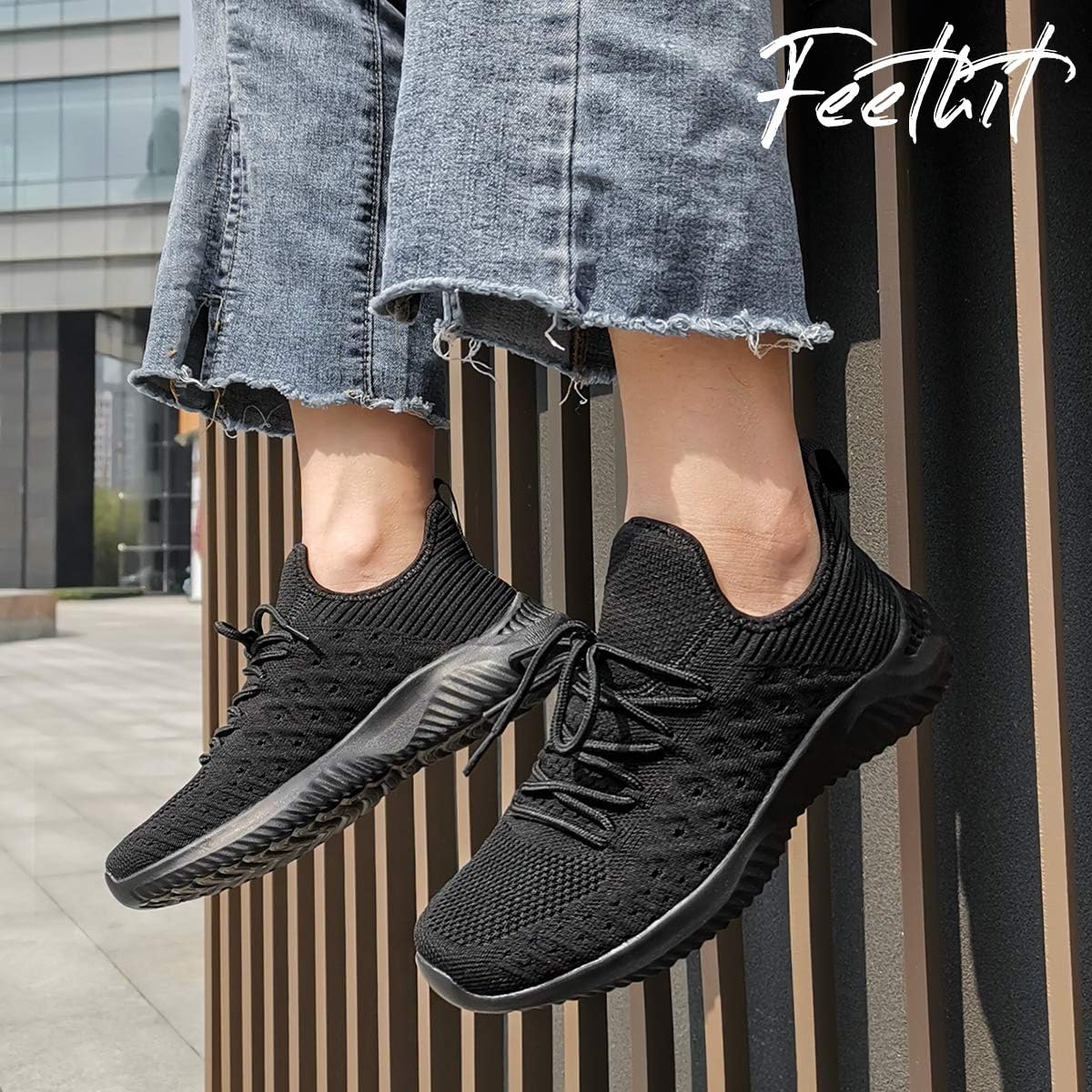 Detalle 2 de Feethit Womens Slip On Walking Shoes lightweight sneakers