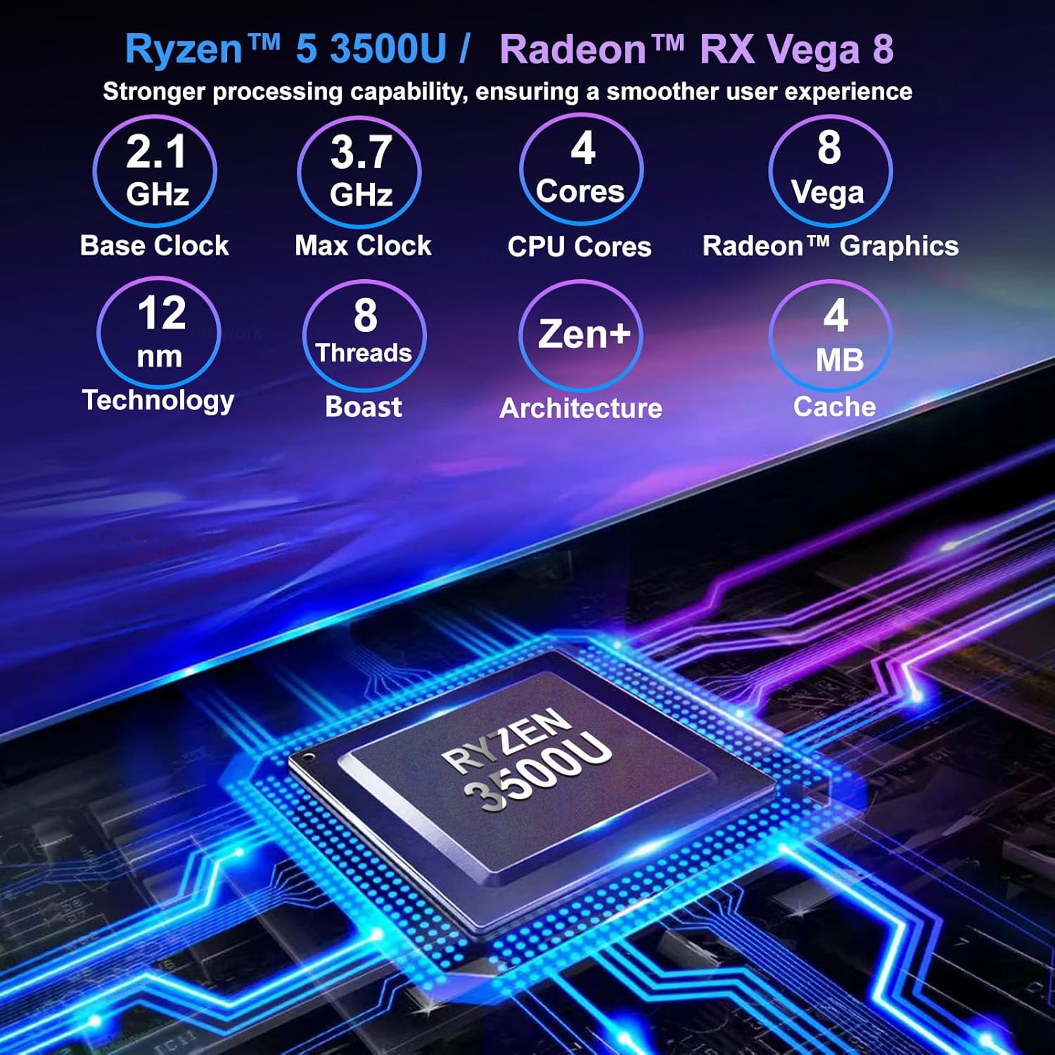 Thumbnail 6 de DREAMFYRE 15.6 Inch Laptop Ryzen 5 3500U
