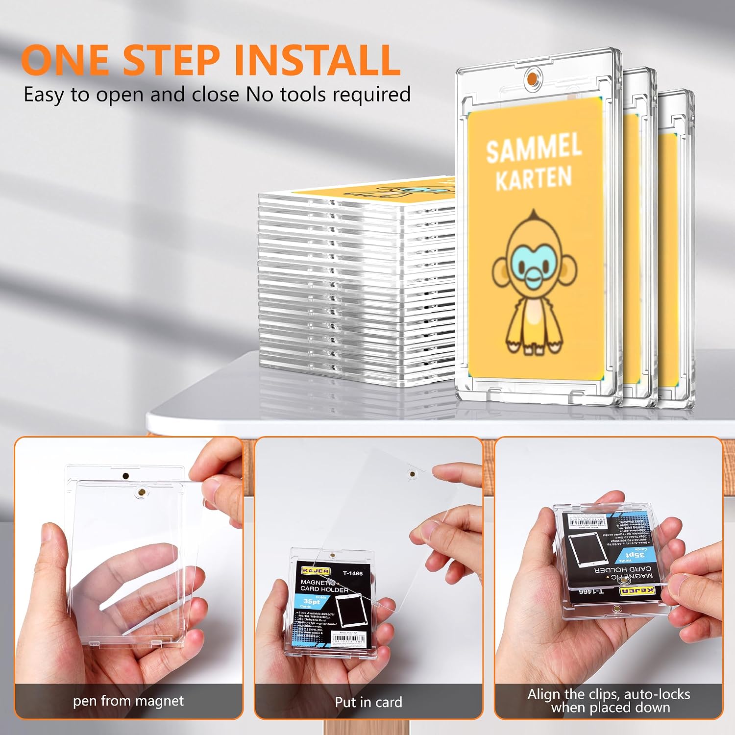 Thumbnail 5 de 16 Stück 35PT Magnetische Kartenhüllen UV Toploader