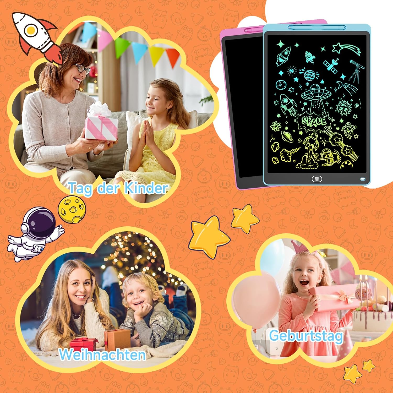 Thumbnail 6 de 2 Pack LCD Schreibtafel bunt 12 Zoll