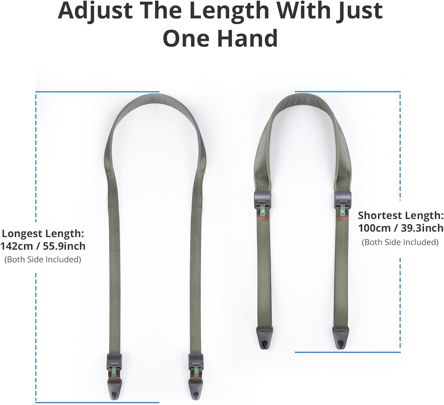 Thumbnail 4 de PGYTECH Camera Shoulder Strap Quick Release Wide (Night Black) — 110–152 cm, 4.5 cm