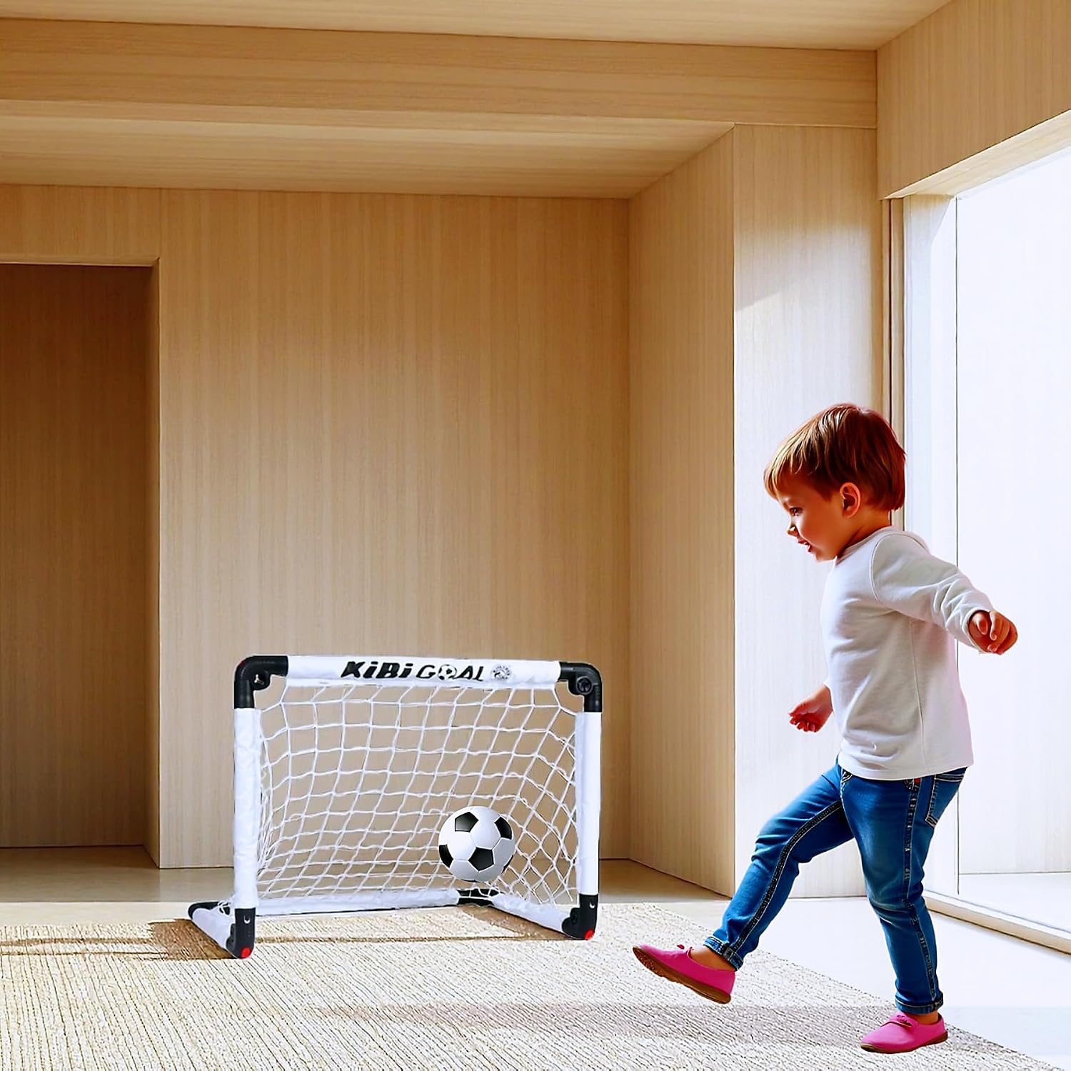 Thumbnail 5 de KiBiGOAL Football Goal Indoor Portable Foldable Mini Goal for Kids