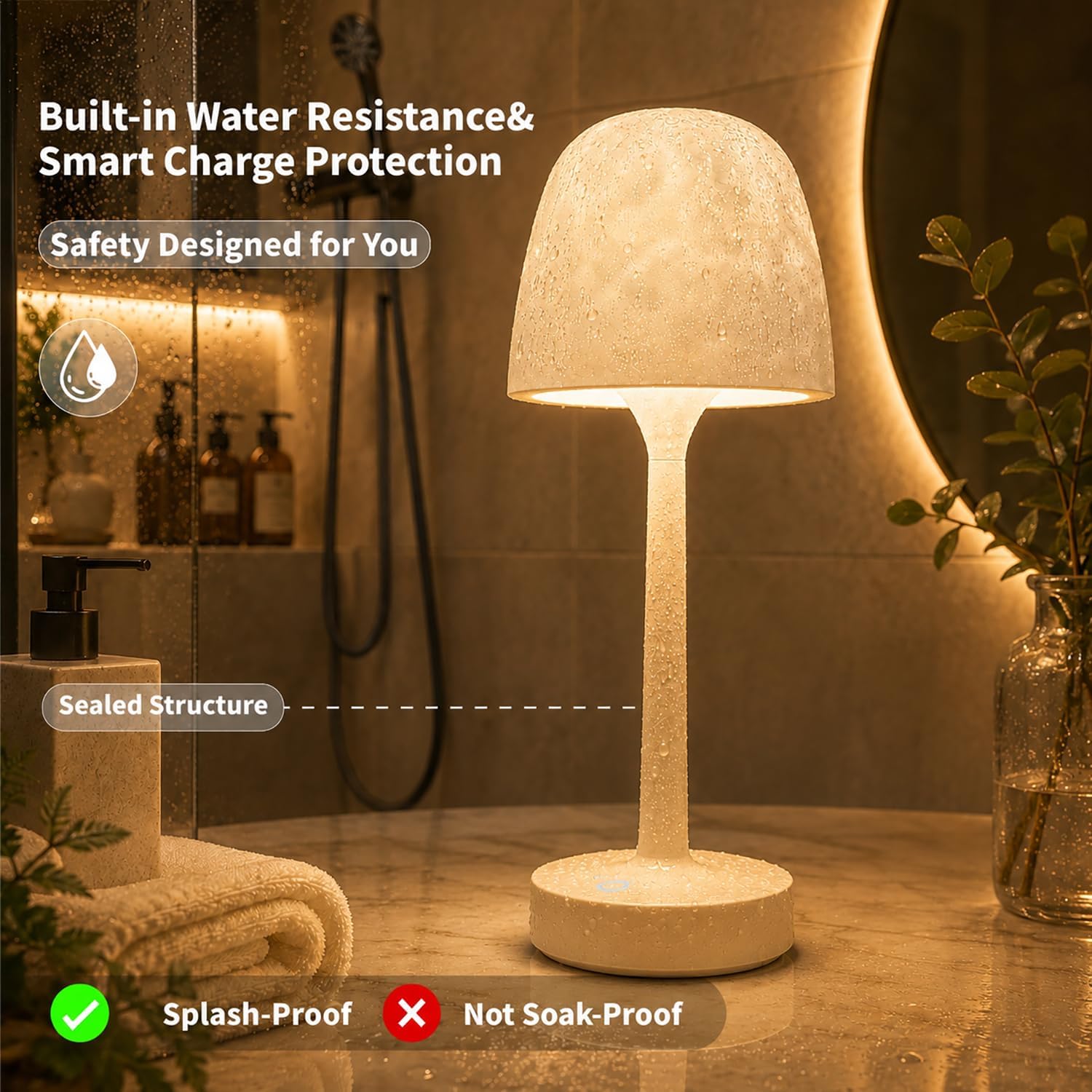 Detalle de Govexila qwerty-01 2-Pack Shower Lamps, 16 Colors, Ocean Wave Projection